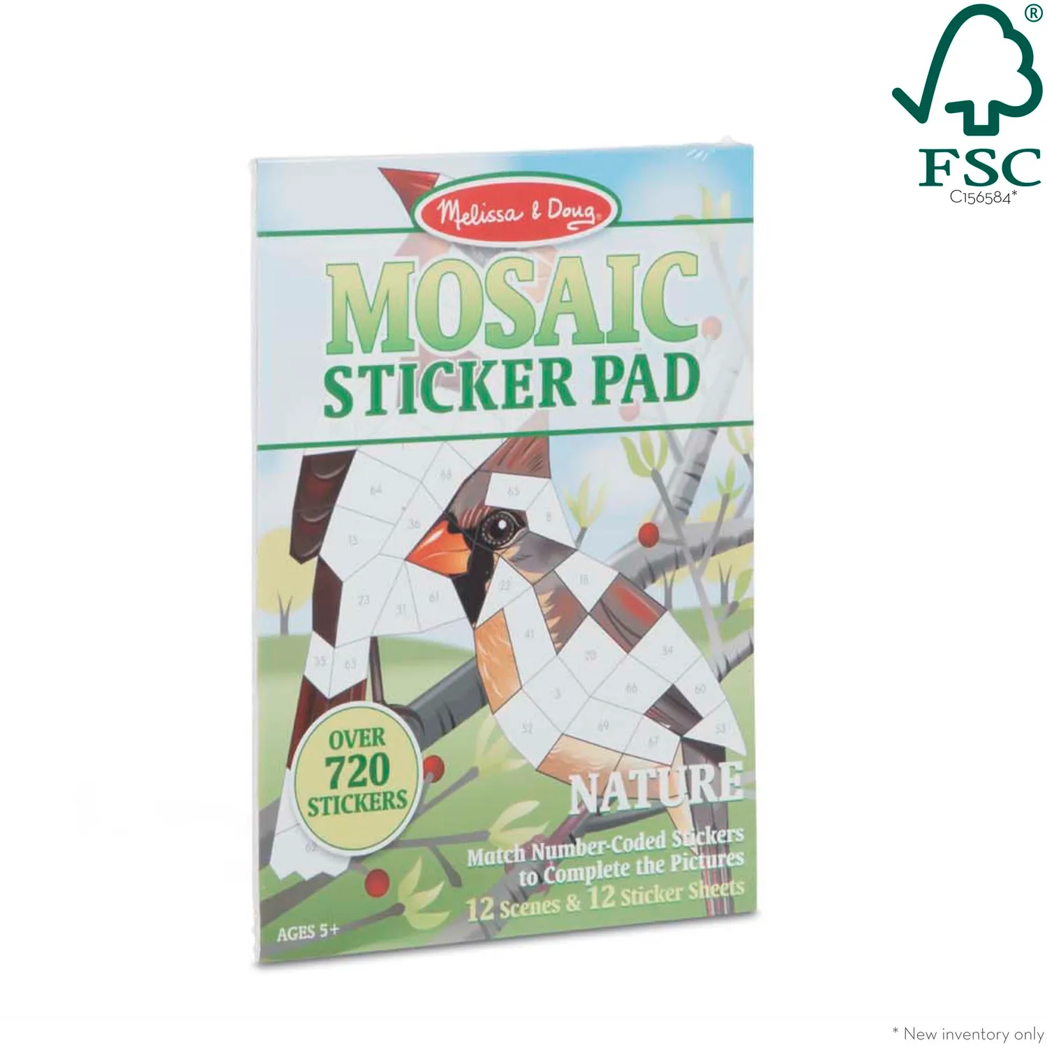 Melissa & Doug Mosaic Sticker Pad Nature Mosaik-Stickerbuch 850 Sticker