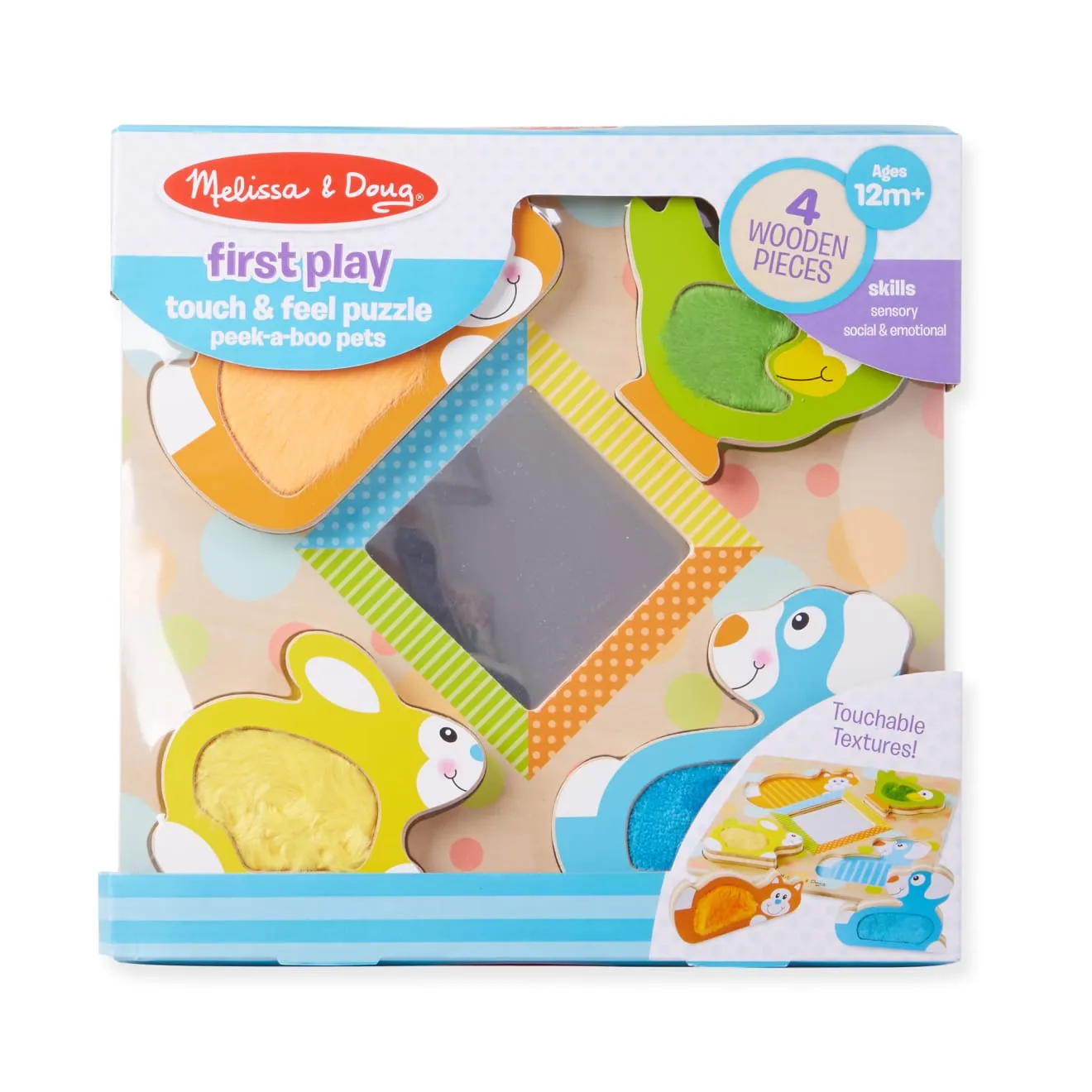 Melissa & Doug First Play Peek-a-Boo Pets Puzzle Holz