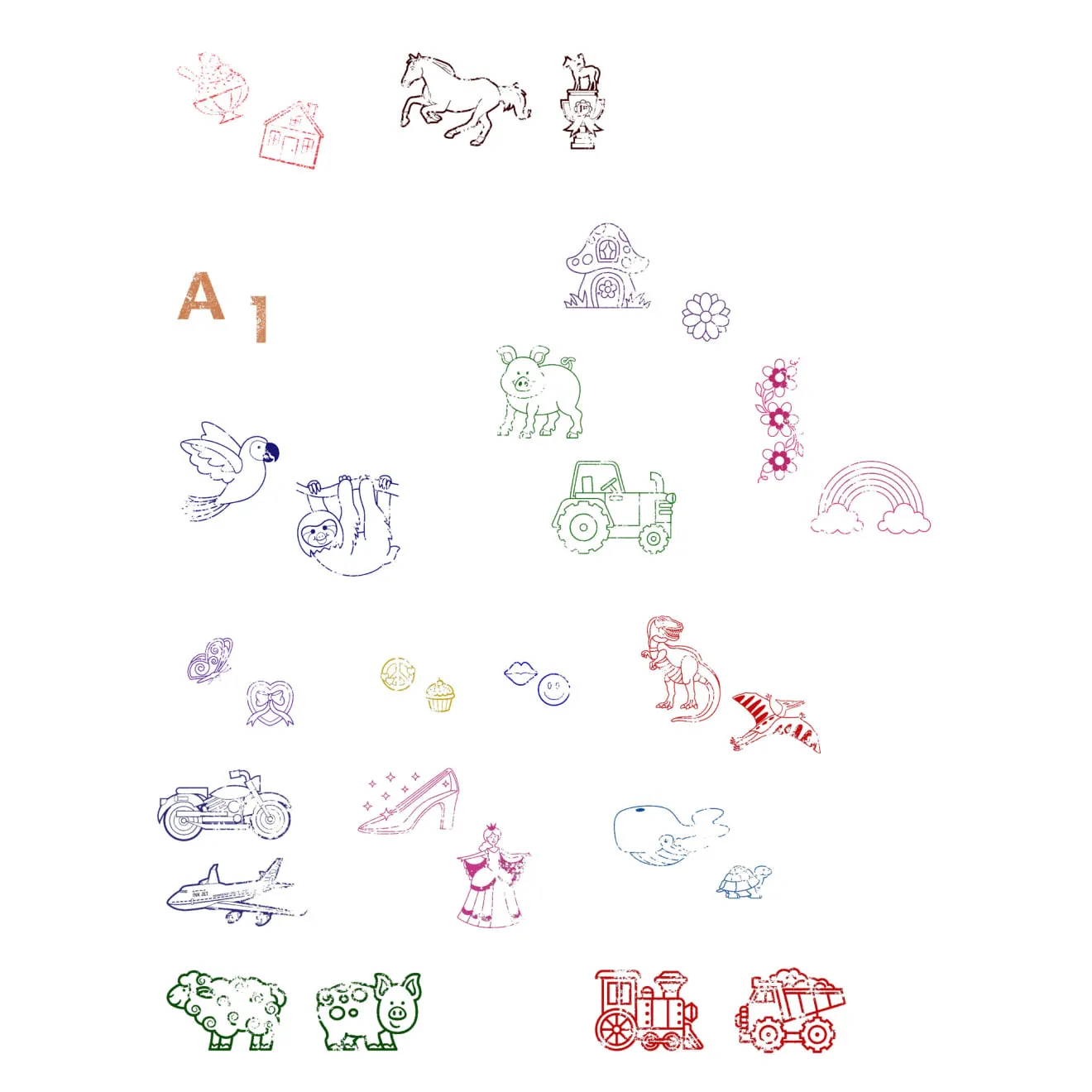 Melissa & Doug Stamp-a-Scene Farm Stempelset 20-tlg abwaschbar