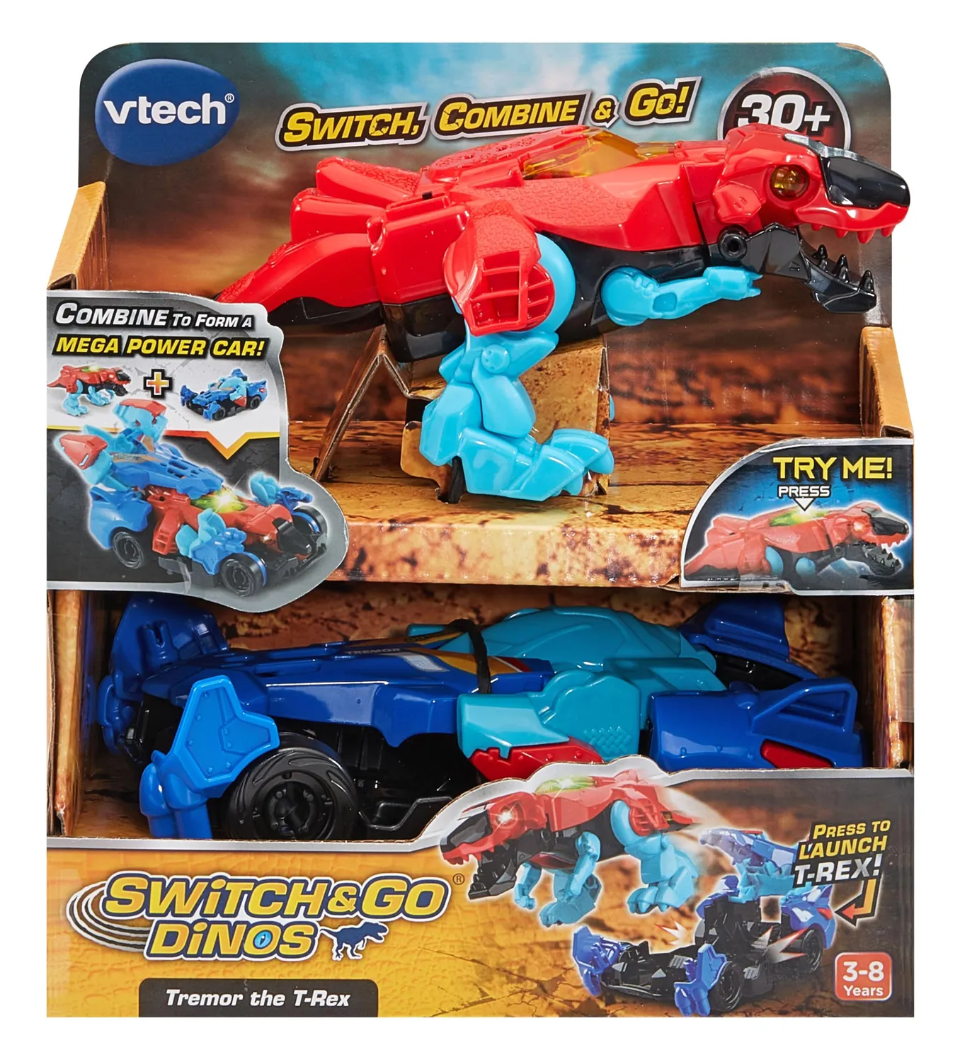 VTech Switch & Go Dinos Tremor T-Rex Figur 2-in-1 mit Sound