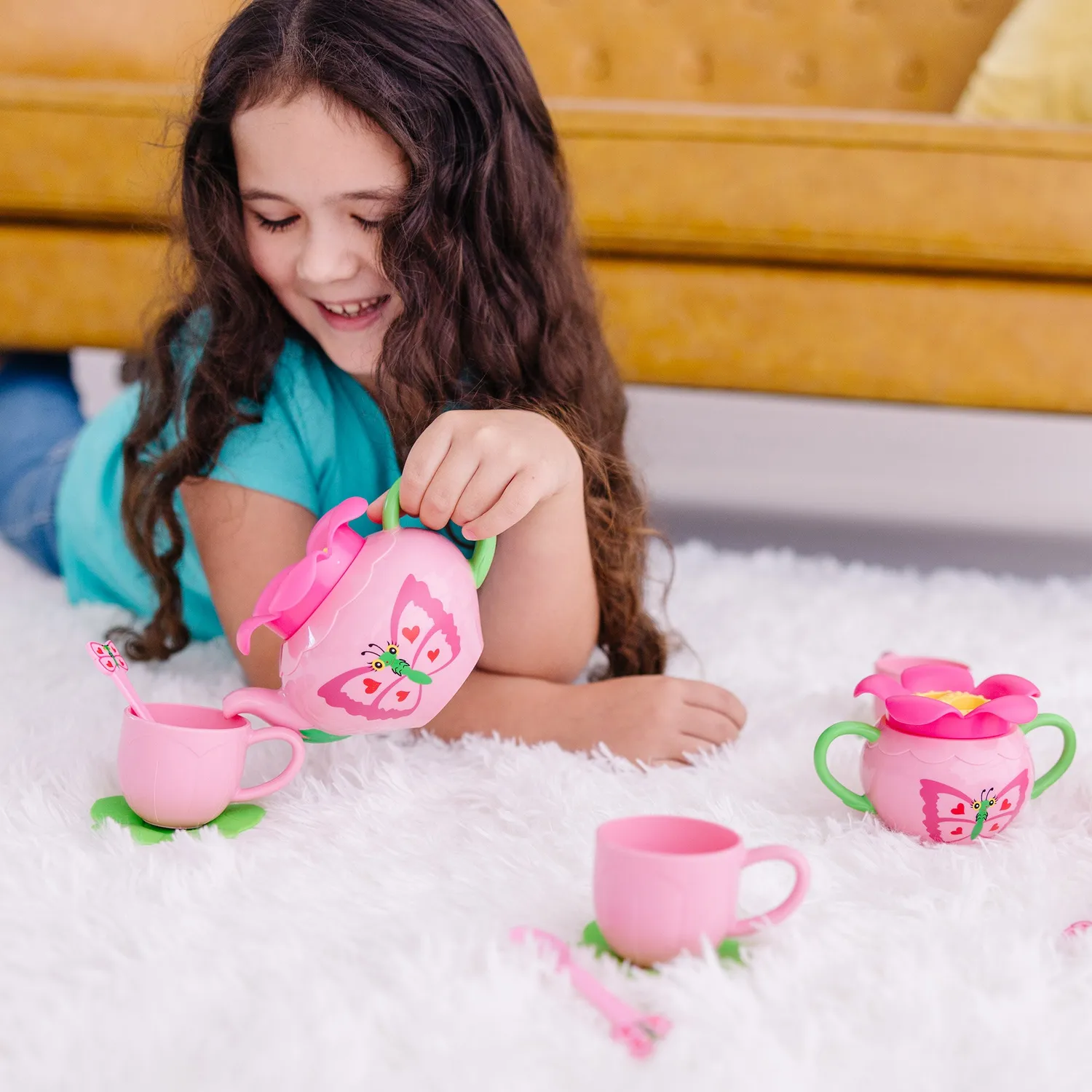 Melissa & Doug Butterfly Tea Set Teeservice 15-teilig Kinder