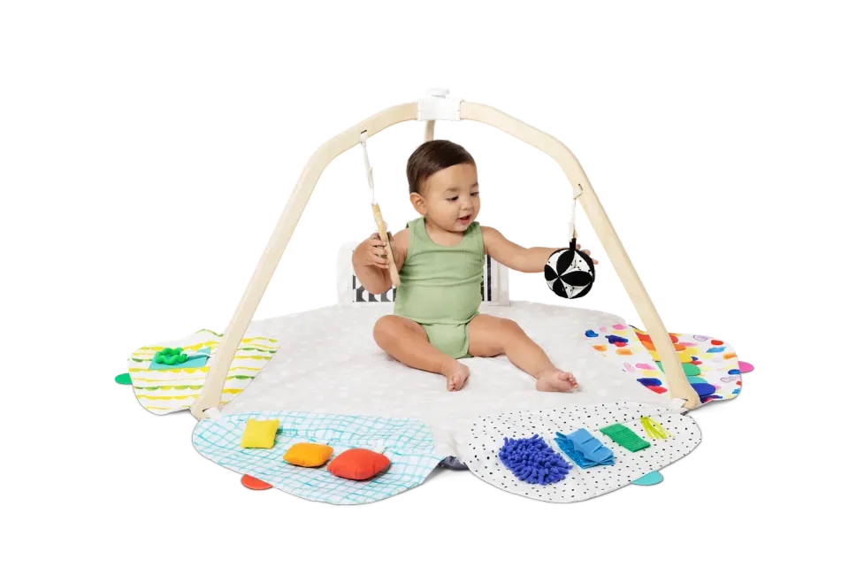 Lovevery Wavy Teething Ring Beisssring Grün für Babys