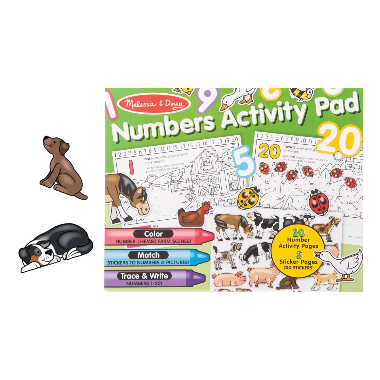 Melissa & Doug Numbers Activity Pad Malblock Zahlen 20 Seiten