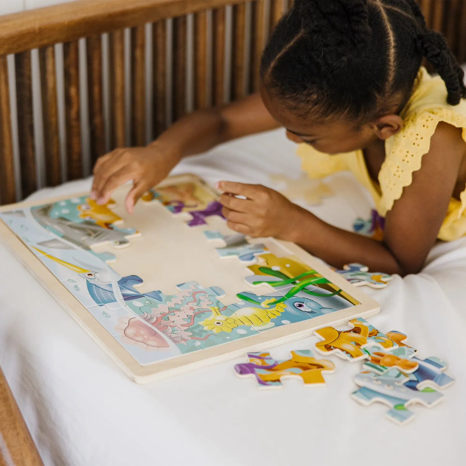 Melissa & Doug Under the Sea Holzpuzzle 24 Teile Meer