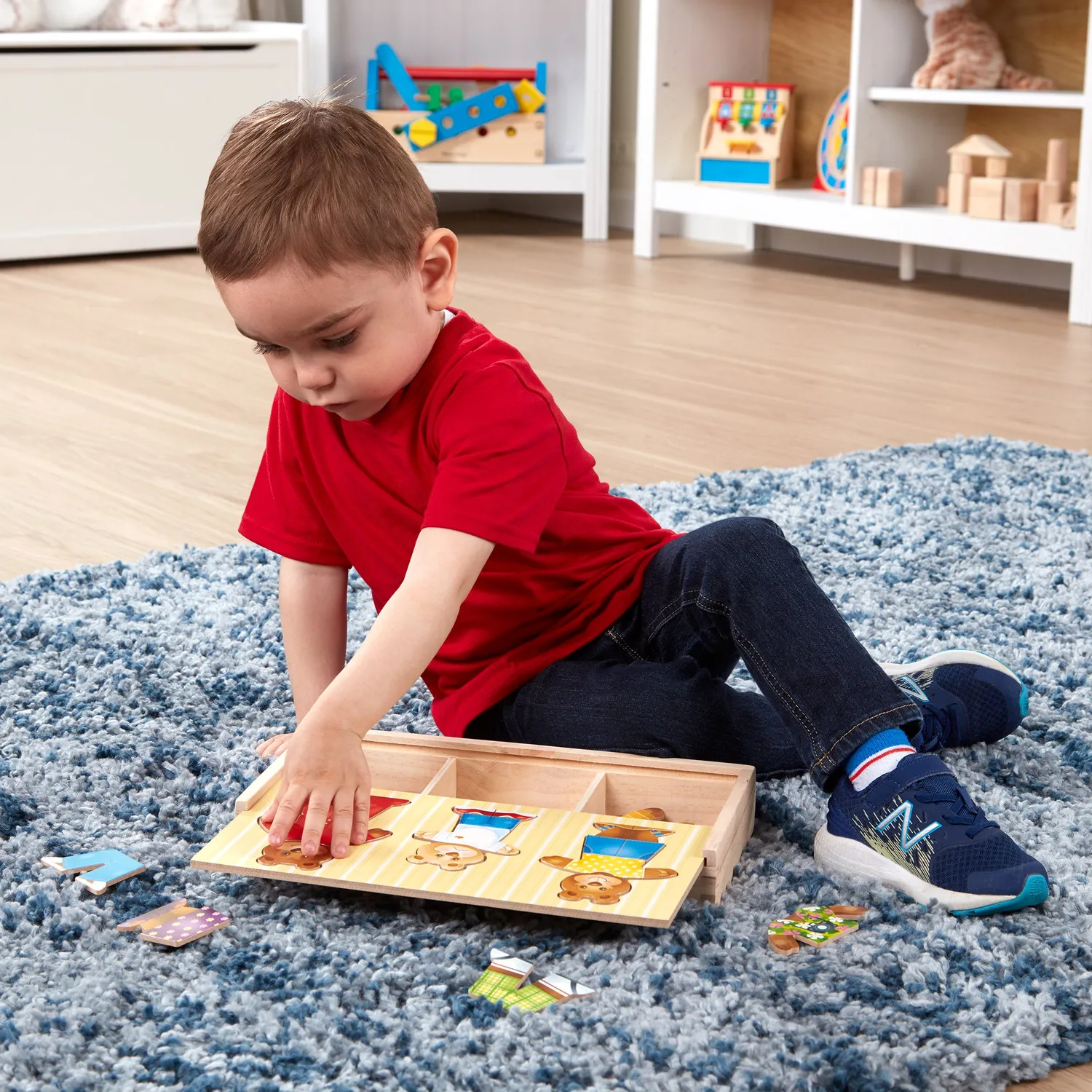 Melissa & Doug Bärenfamilie Ankleidepuzzle Holz 45 Teile