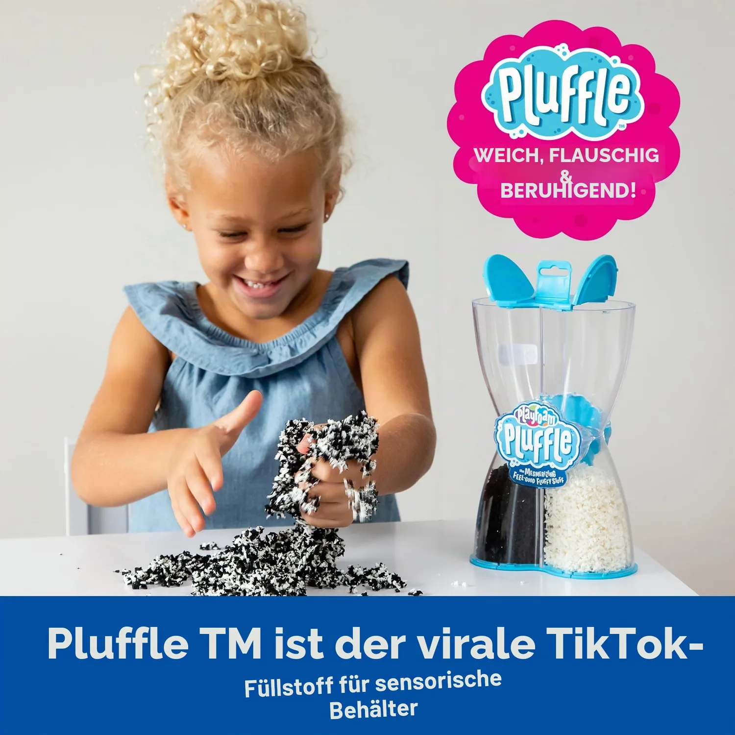 Learning Resources Playfoam Pluffle X-Röhre Sensorikspielzeug Schwarz-Weiß fliessend
