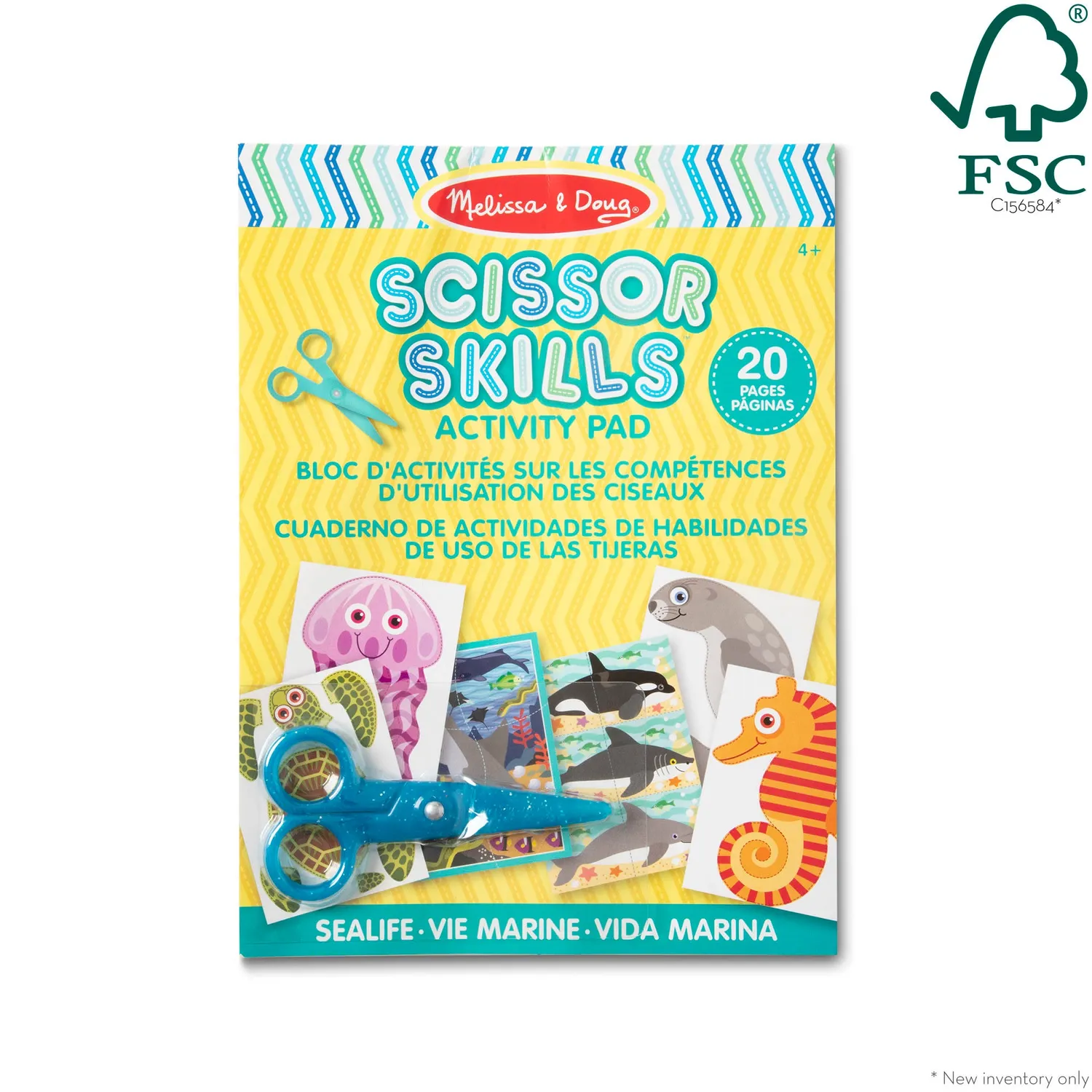 Melissa & Doug Sea Life Scissor Skills Bastelblock Meer ab 4 Jahren
