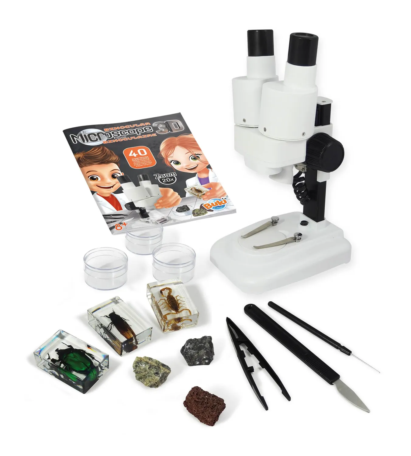 Buki MR500 Binokularmikroskop 3D Experimentierkasten ab 8 Jahre