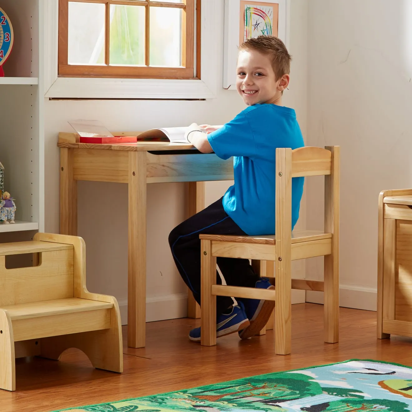 Melissa & Doug Lift-Top Desk Kinderschreibtisch Honig Holz