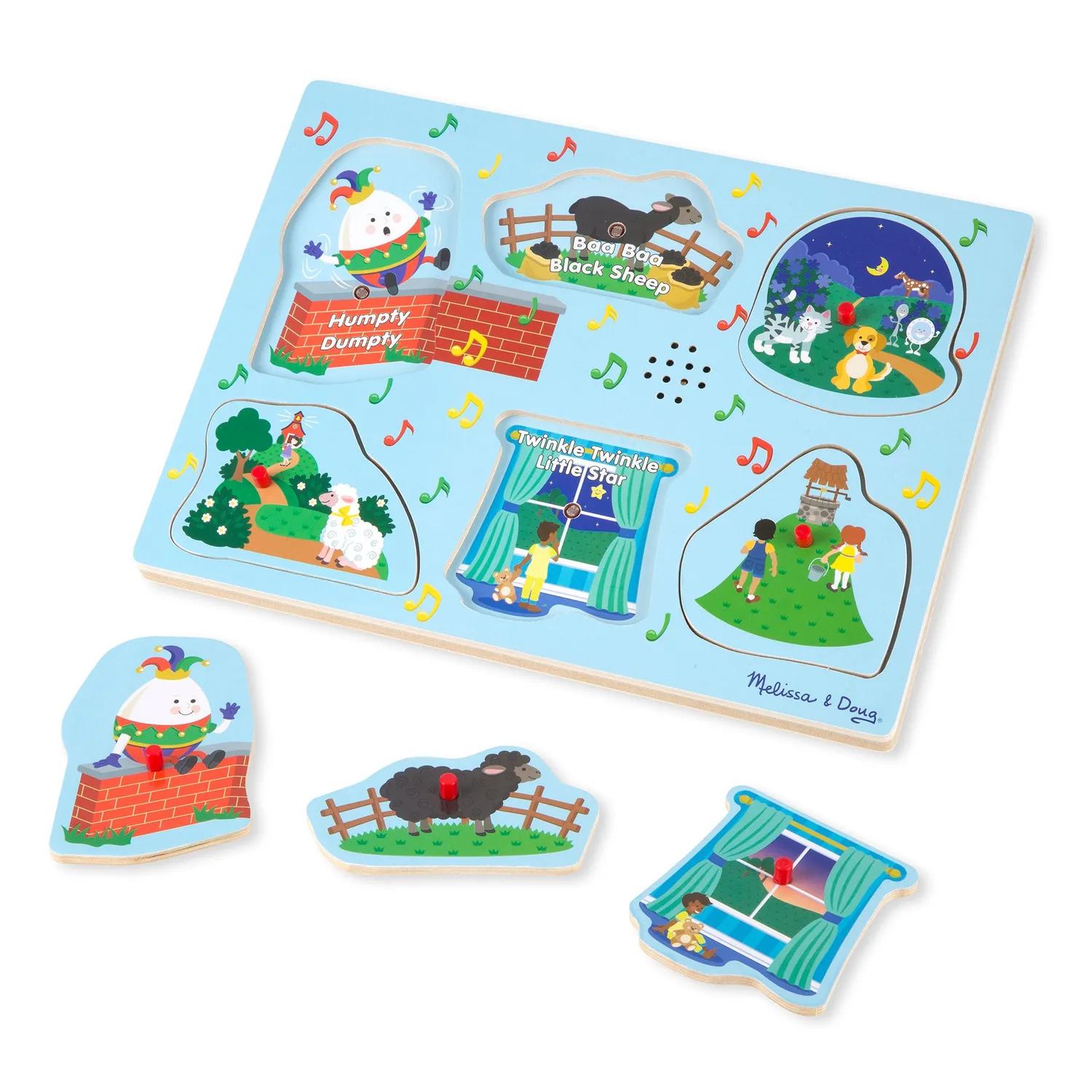 Melissa & Doug Nursery Rhymes Soundpuzzle Holz 6 Teile