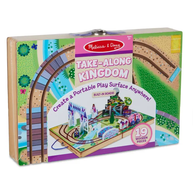 Melissa & Doug Take-Along Kingdom Reisespielzeug Holzkoffer