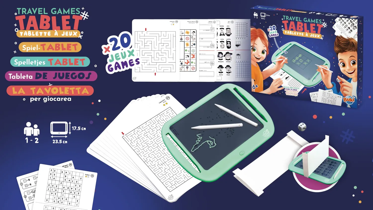 Buki France 6208 Spiel-Tablet 20 Spiele ab 6 Jahren