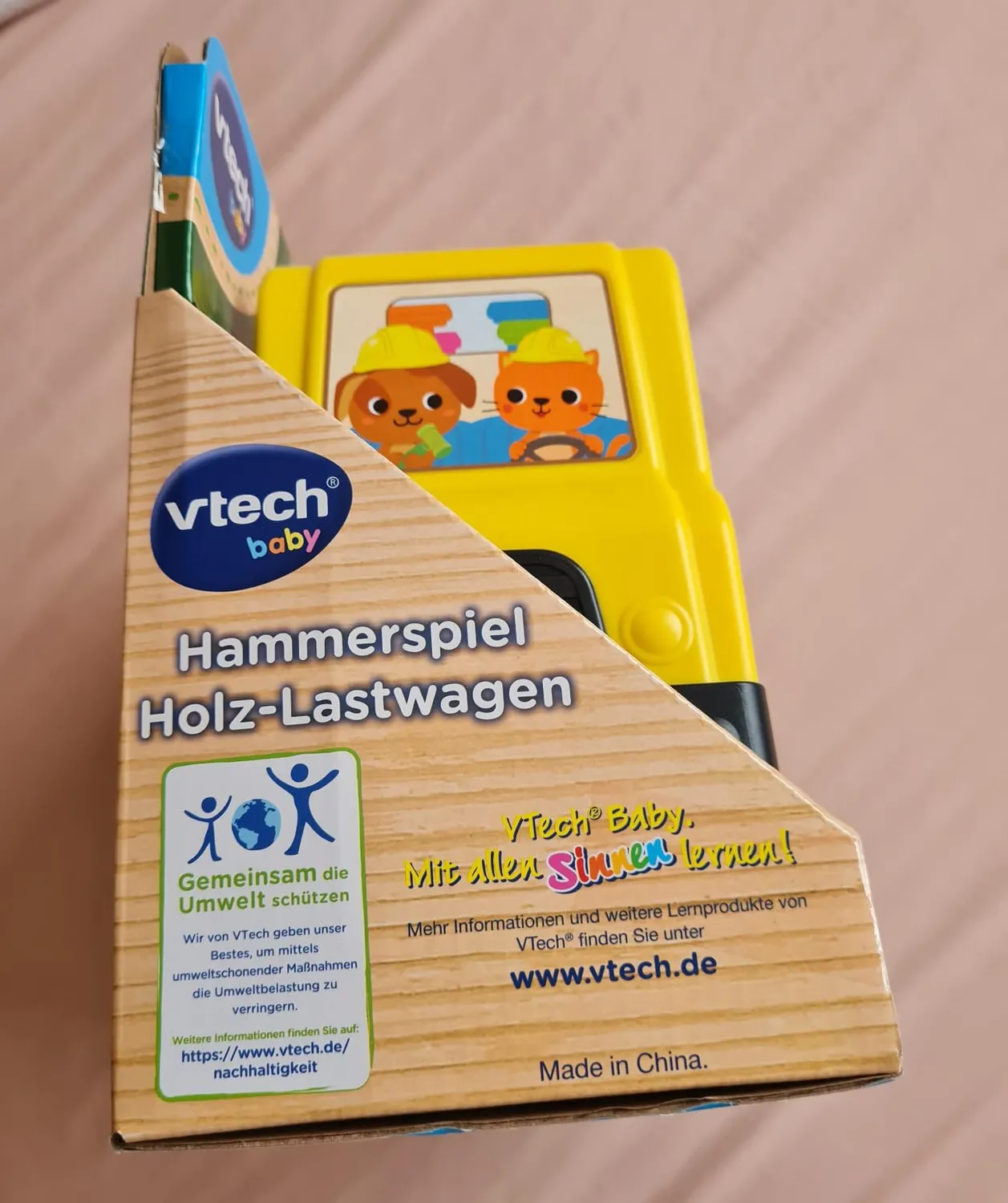 VTech Holz-Lastwagen Hammer Lernspielzeug mit Licht