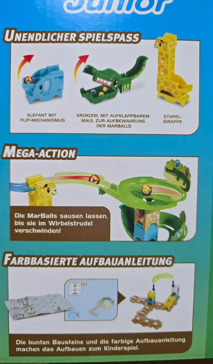 VTech Marble Rush J100 Tierisches Action-Set Kugelbahn 58-tlg.