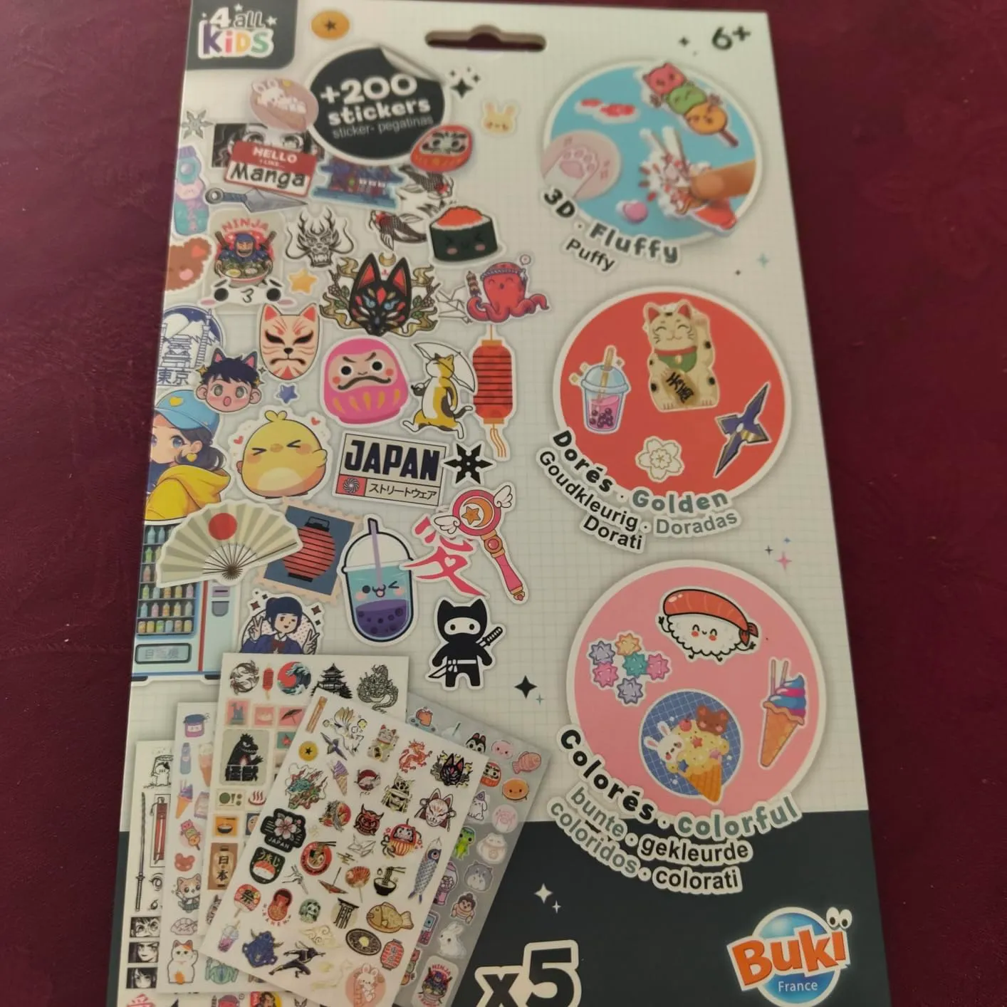 Buki France FK021 Sticker Manga Kawaii 200 Aufkleber