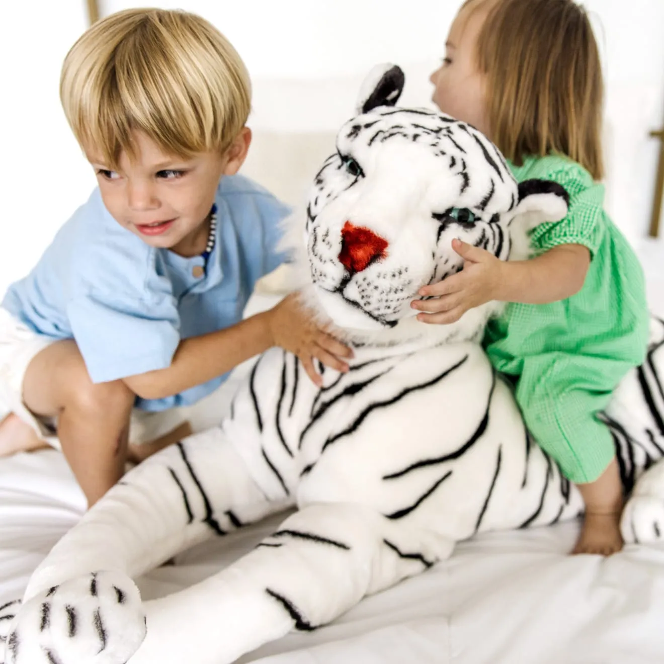 Melissa & Doug Weißer Tiger Kuscheltier groß gestreift