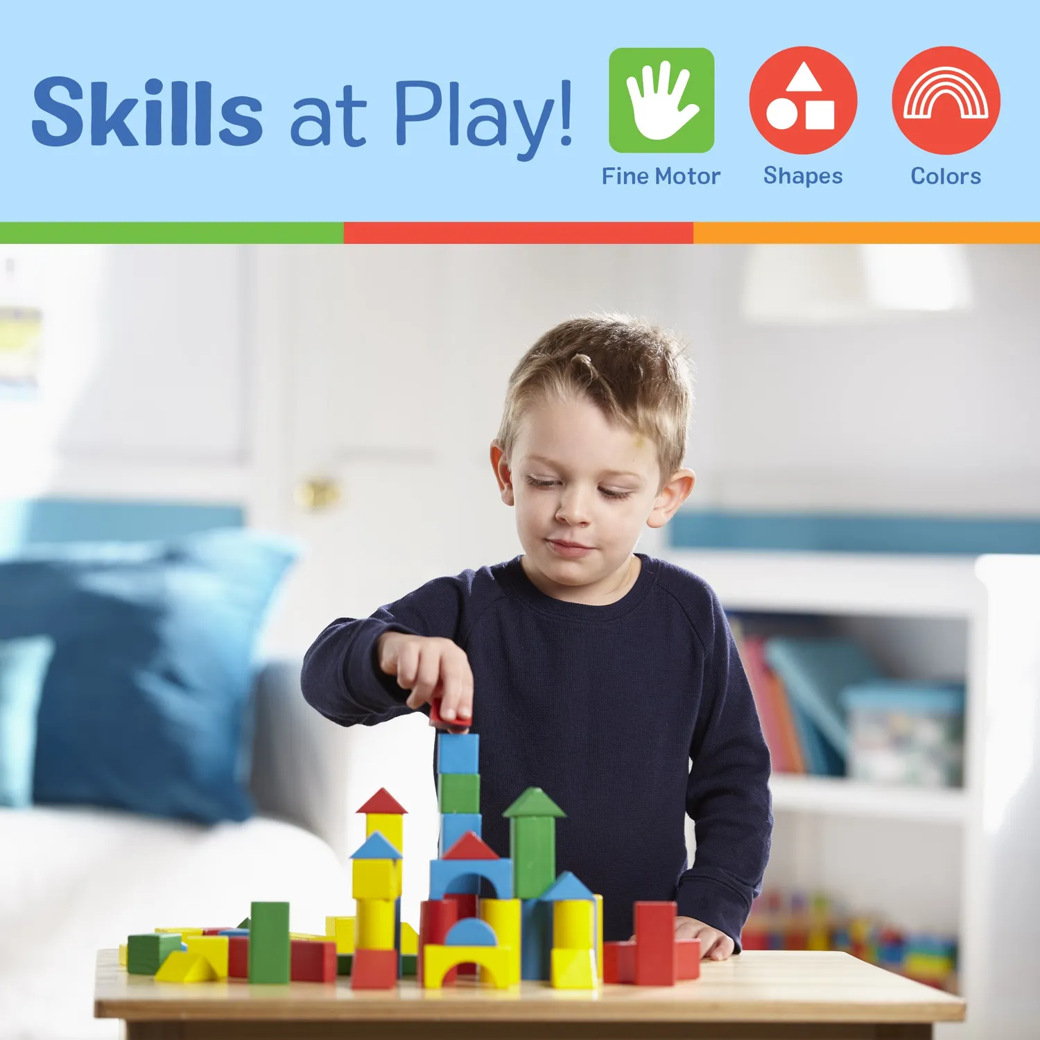 Melissa & Doug Creative Builders Holzbausteine 100 Teile Set