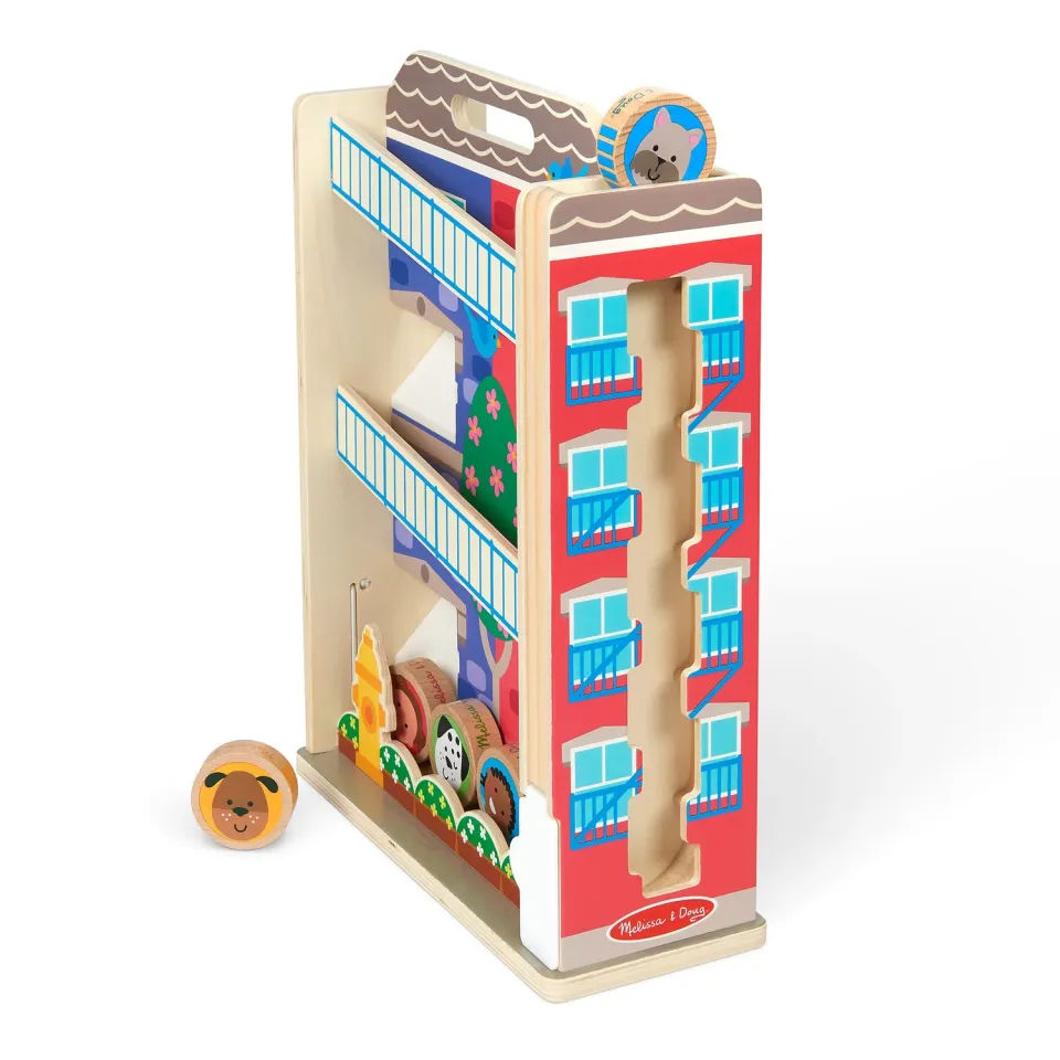 Melissa & Doug GO Tots Stadthaus Kugelbahn Holz ab 1 Jahr