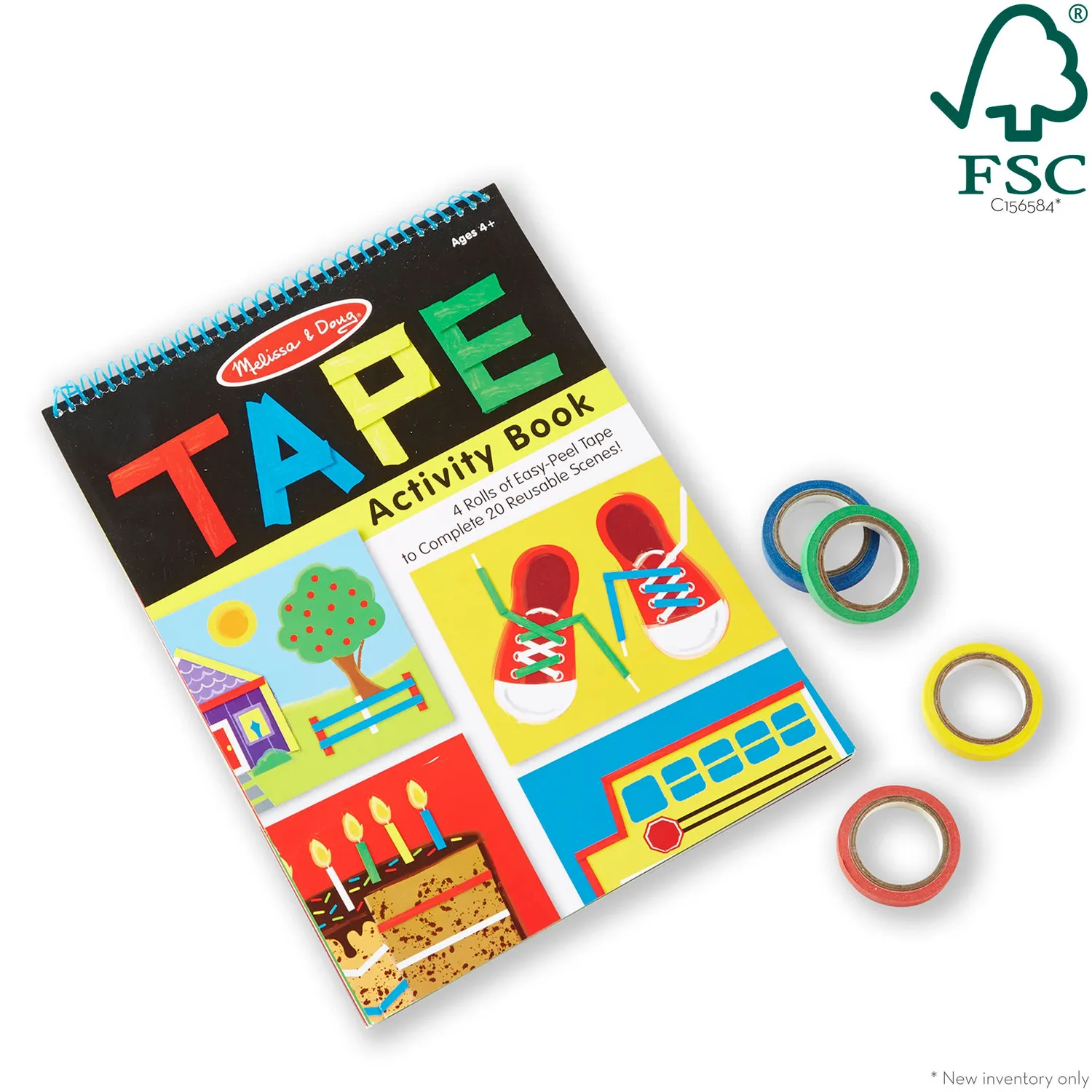 Melissa & Doug Tape Activity Malbuch mit Klebeband 20 Seiten