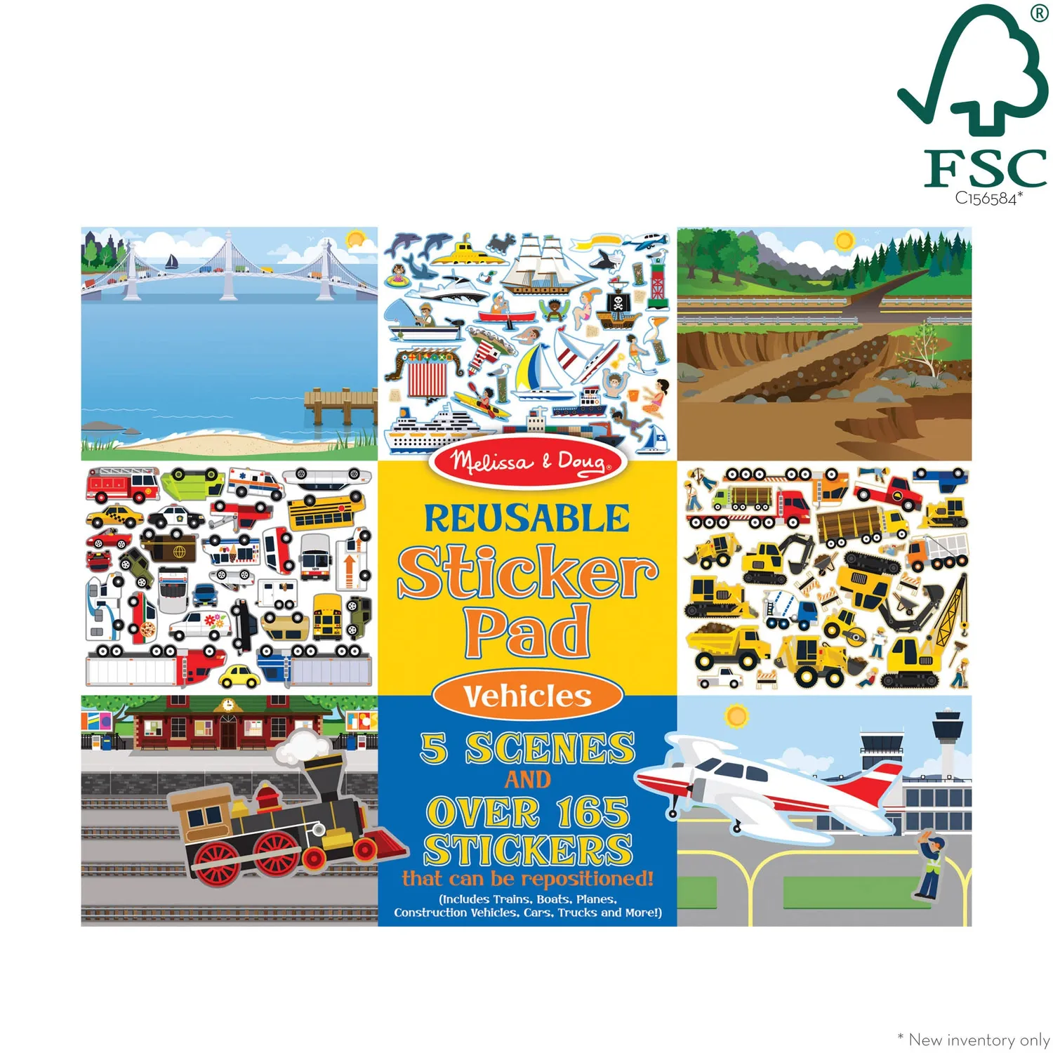 Melissa & Doug Vehicles Sticker Pad Sticker 165 Teile