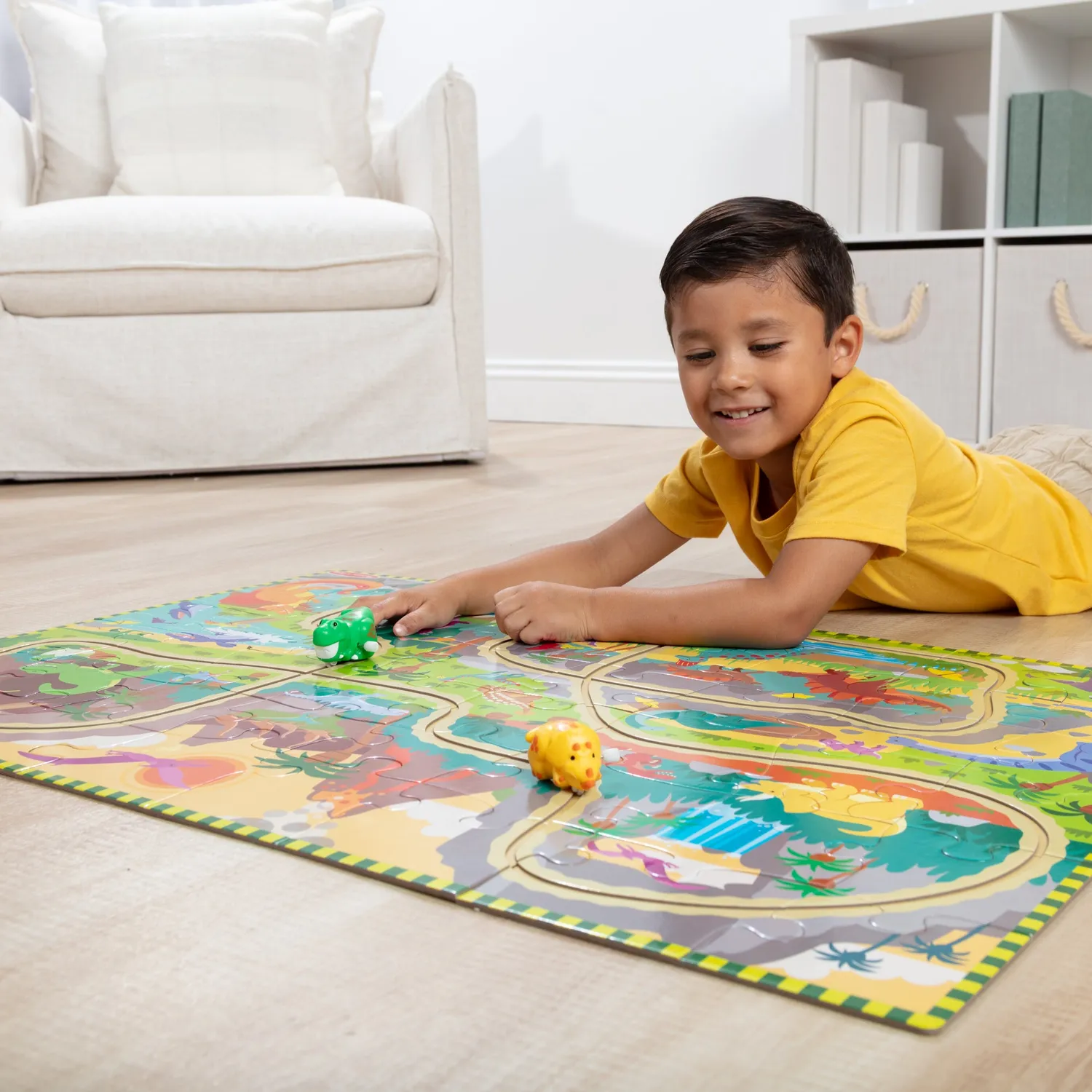 Melissa & Doug Dinosaur Adventure Tracks Bodenpuzzle 48 Teile