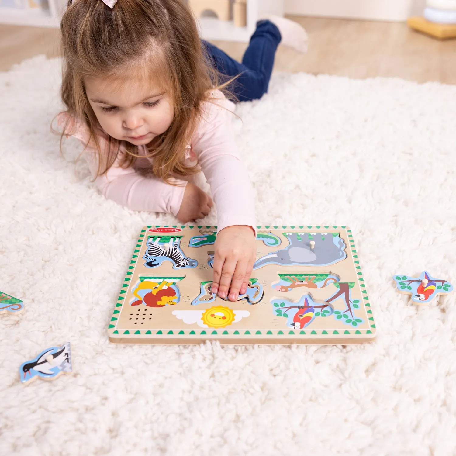 Melissa & Doug Zoo Soundpuzzle Tiere 8 Teile