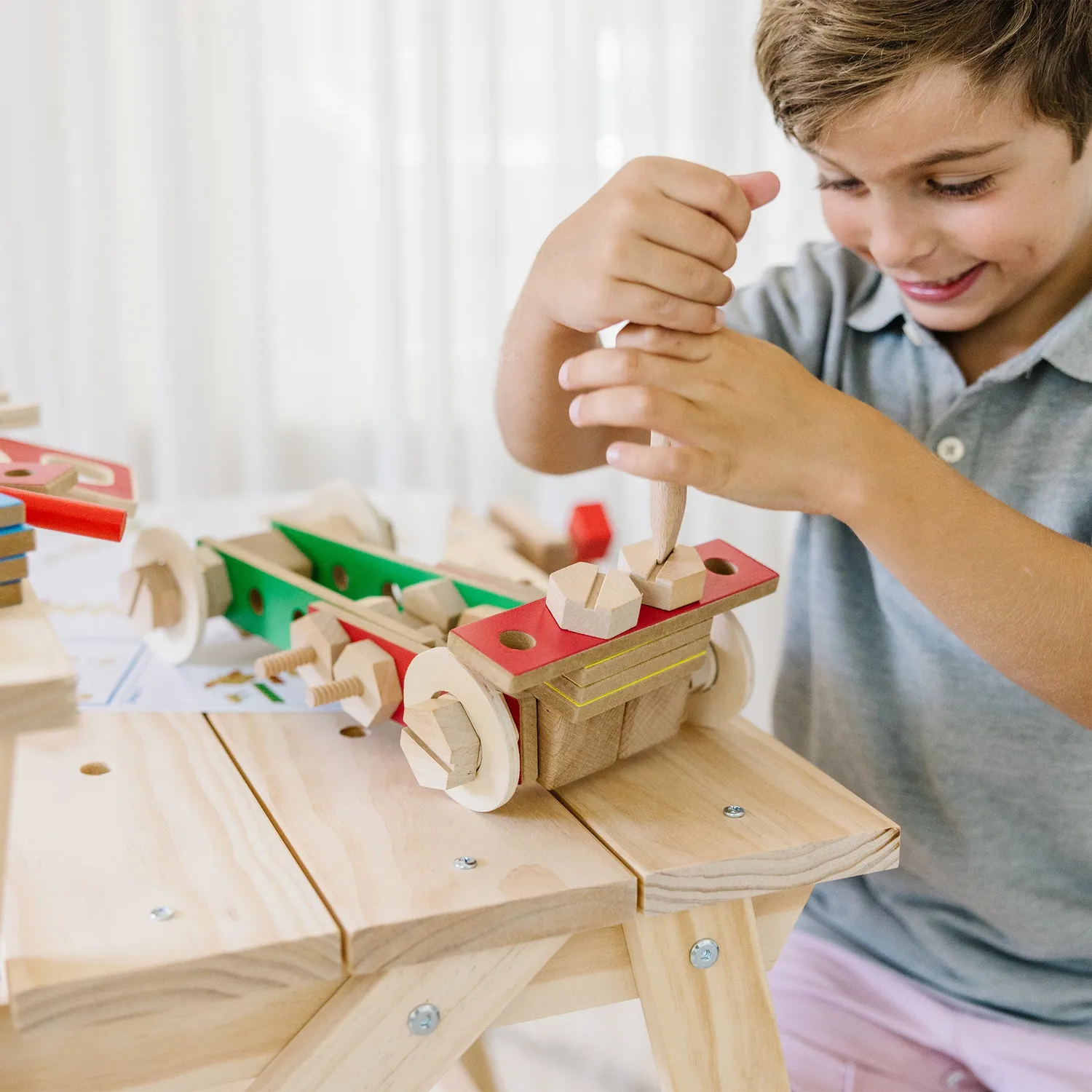 Melissa & Doug Wooden Project Werkbank Kinder Holz 55-tlg