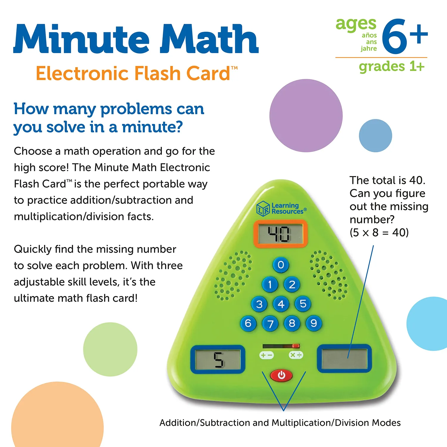 Learning Resources Kopfrechnen Trainer Mathe-Spiel 60 Sekunden