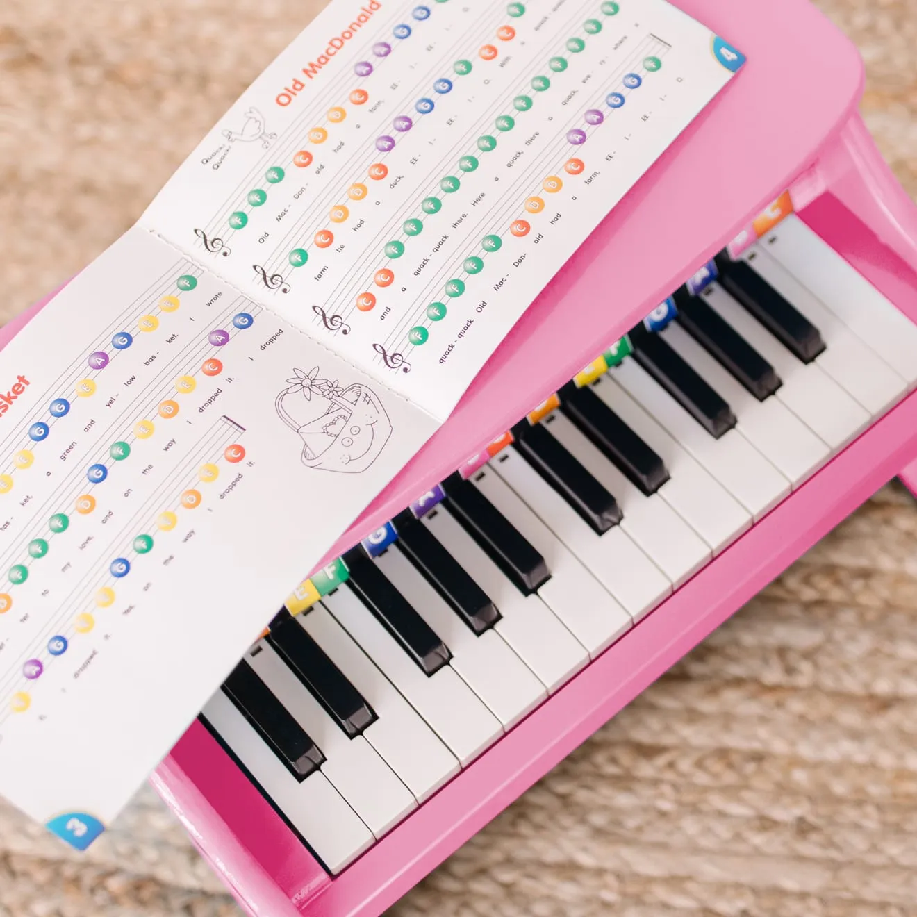 Melissa & Doug Learn-to-Play Pink Piano Kinderklavier 25 Tasten