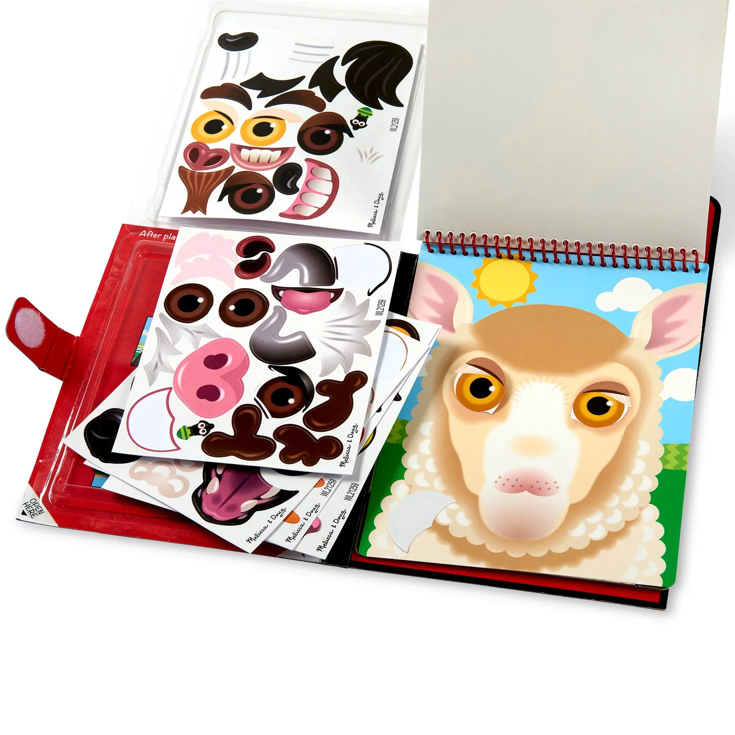 Melissa & Doug Make-a-Face Farm Stickerbuch Bauernhof 76 Sticker