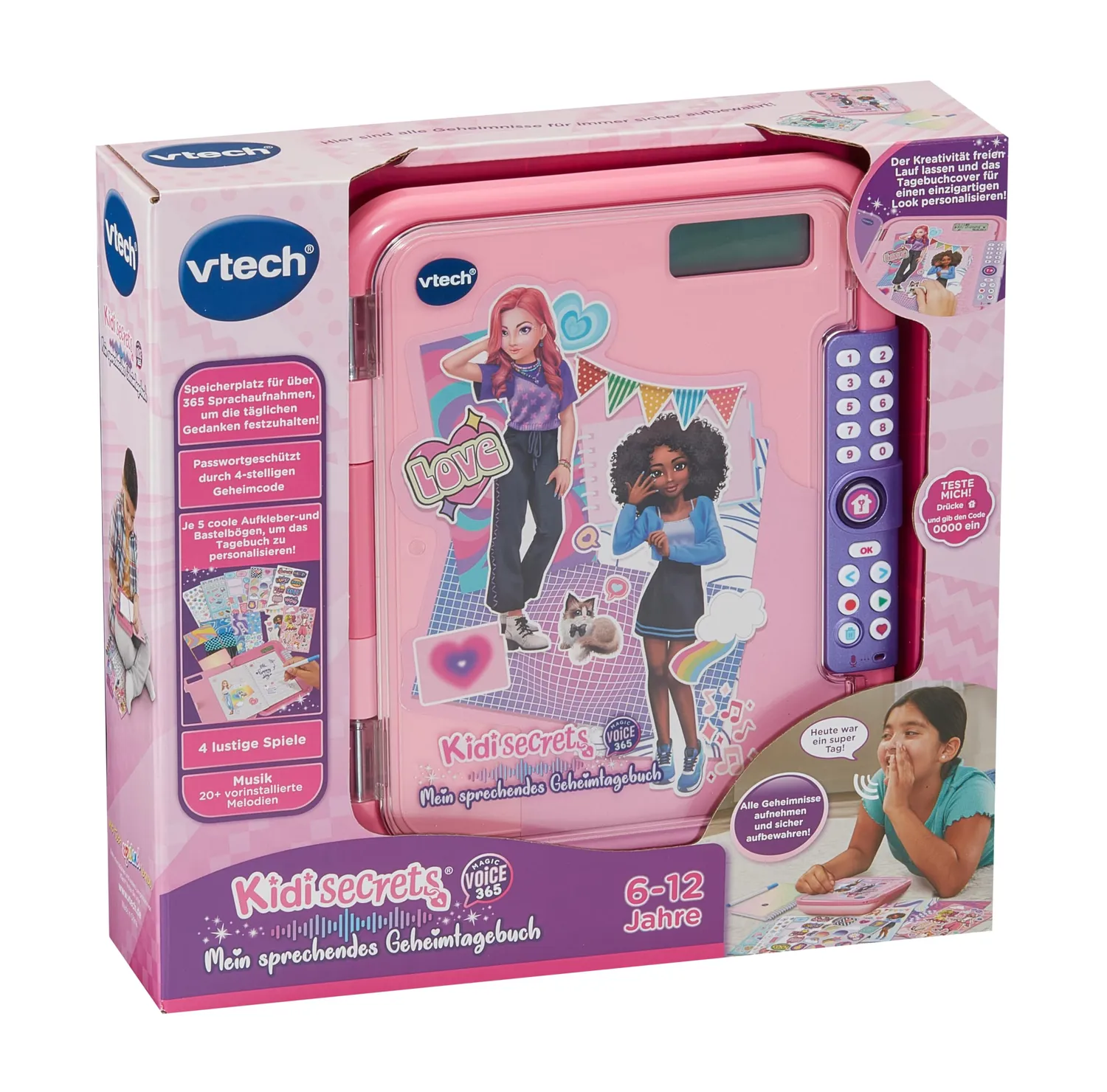 VTech KidiSecrets Magic Voice 365 Tagebuch mit Code