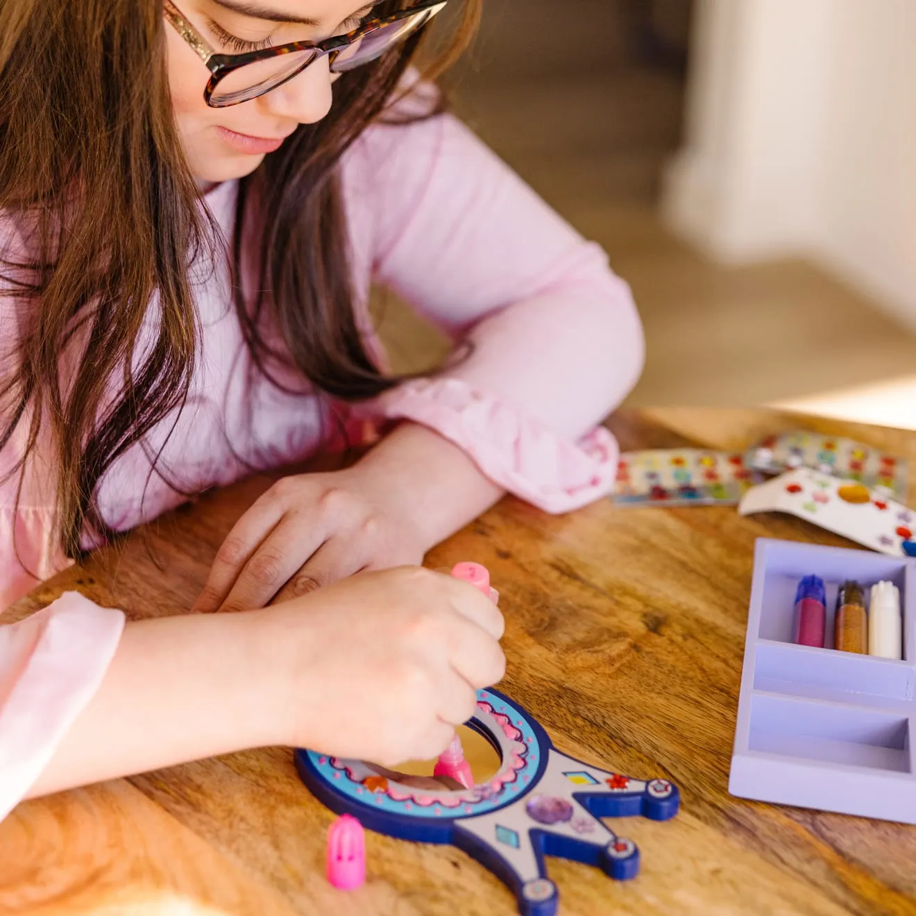 Melissa & Doug Prinzessin Holzspiegel Bastelset zum Verzieren
