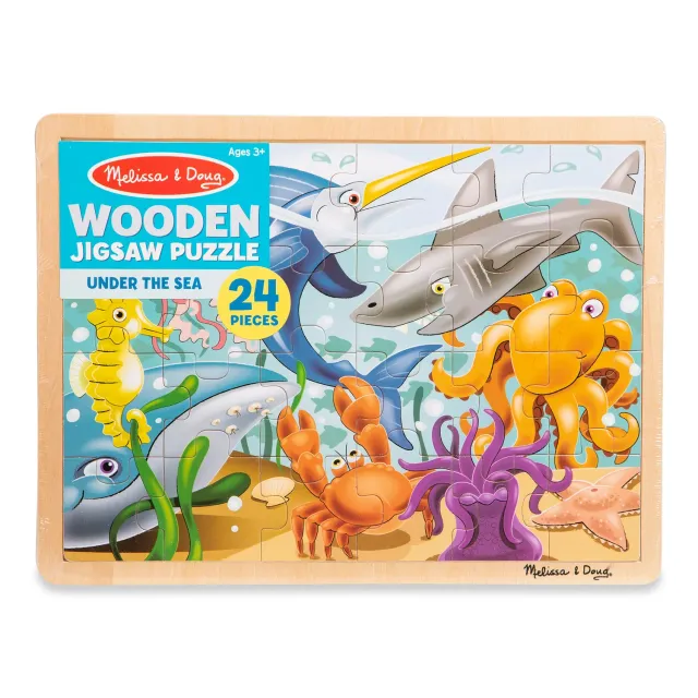 Melissa & Doug Under the Sea Holzpuzzle 24 Teile Meer
