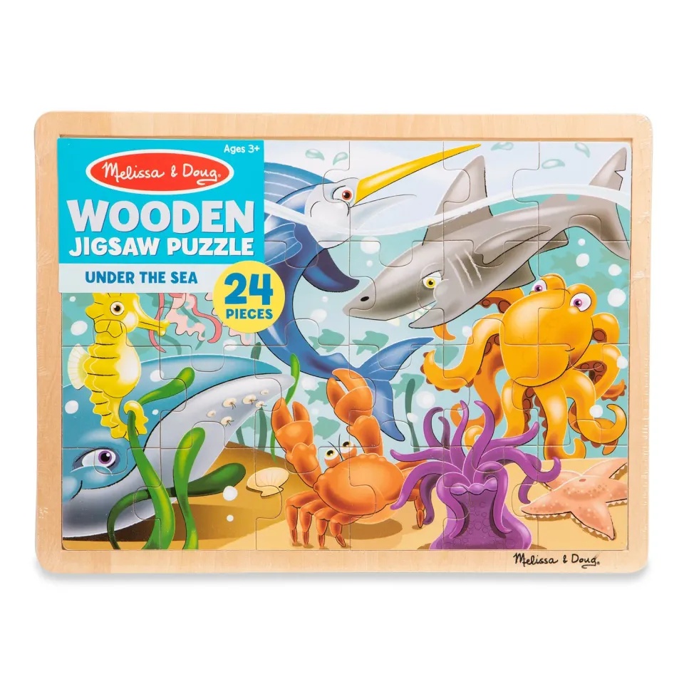 Melissa & Doug Under the Sea Holzpuzzle 24 Teile Meer