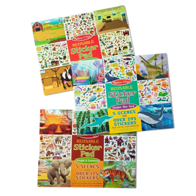 Melissa & Doug Reusable Sticker Pad Sticker 3er-Set
