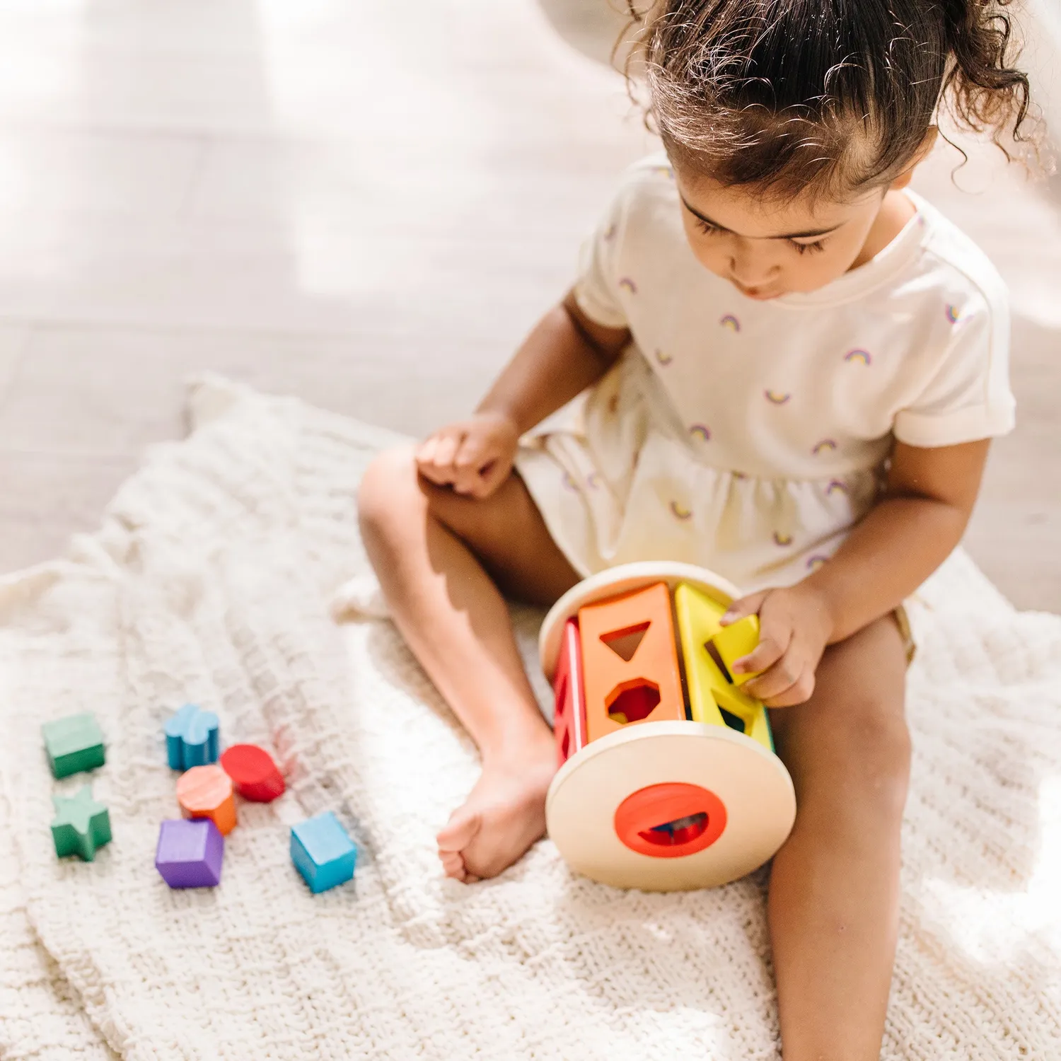 Melissa & Doug Match and Roll Steckspiel Formen Holz