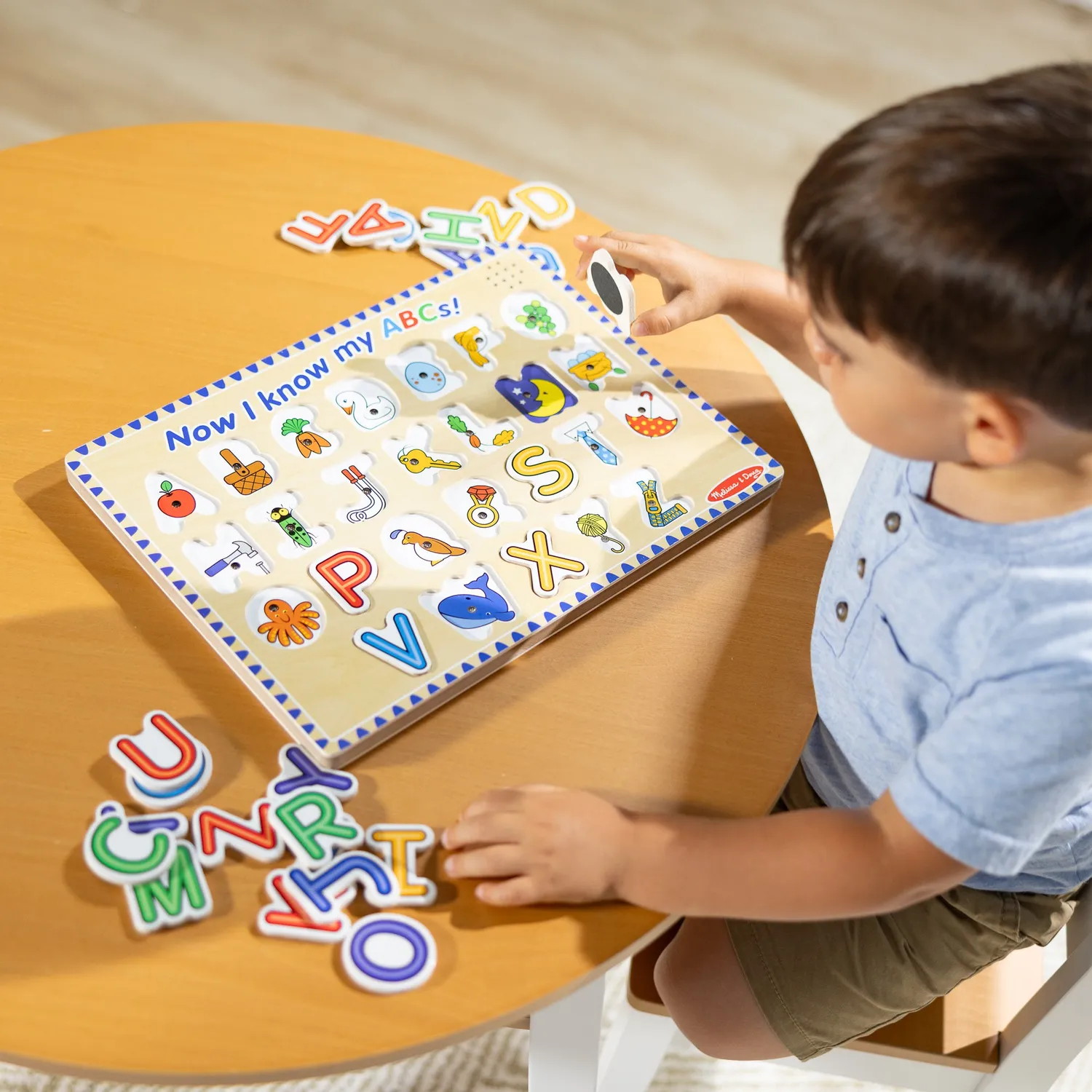 Melissa & Doug Alphabet Sound Puzzle Holzpuzzle 26 Teile mit Ton