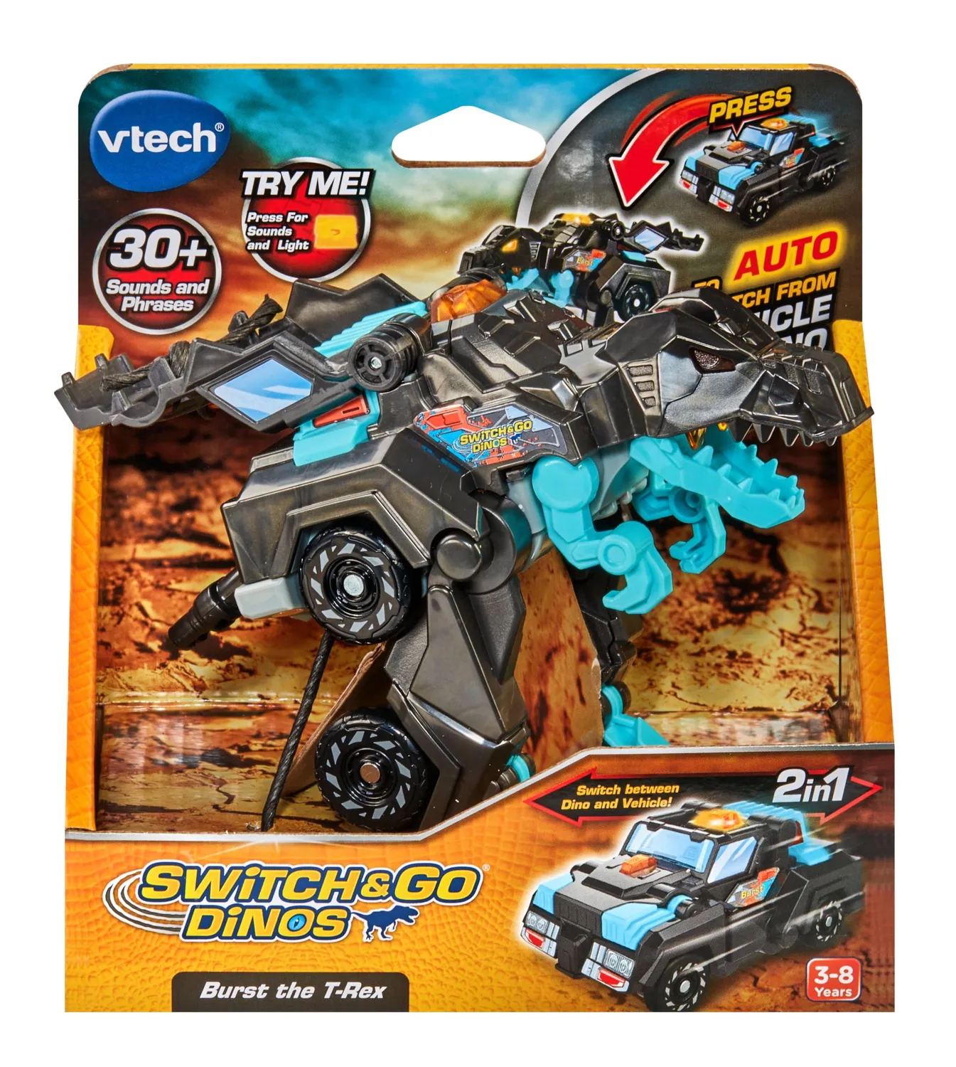 VTech Switch & Go Dinos T-Rex Dino-Auto 2in1 mit Sound