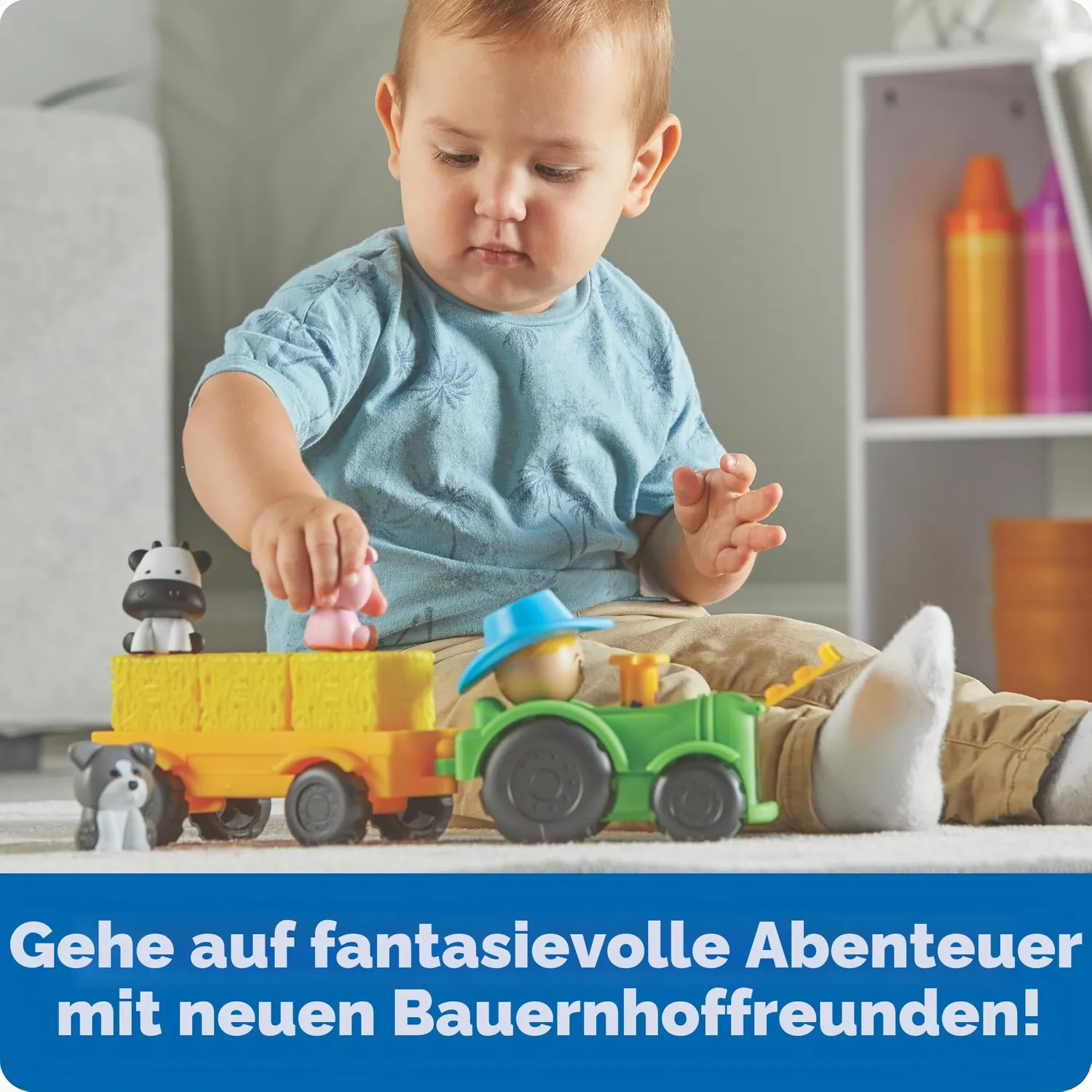Learning Resources Peeksville Traktor Spielset 10-teilig Bauernhof