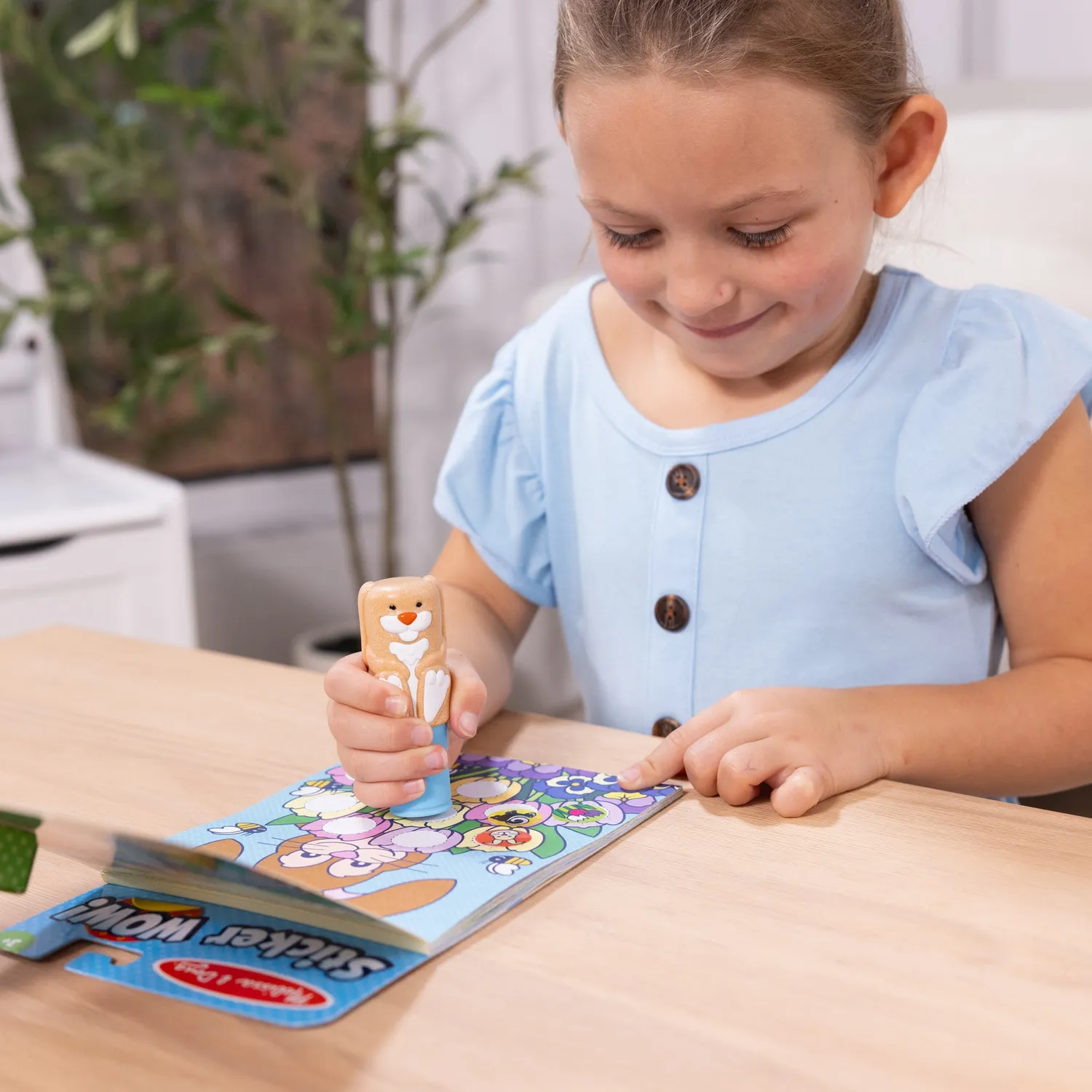 Melissa & Doug Sticker WOW Bunny Stickerheft mit Stamper