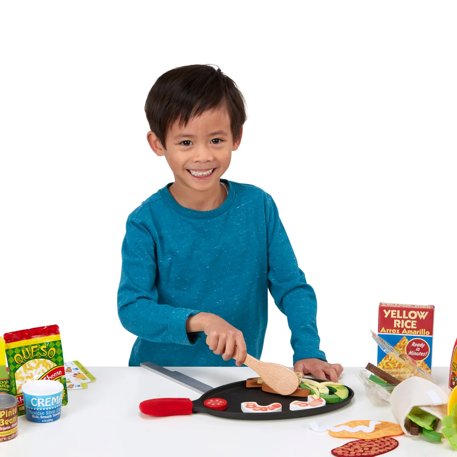 Melissa & Doug Fill & Fold Taco Spielset Holz 43-teilig