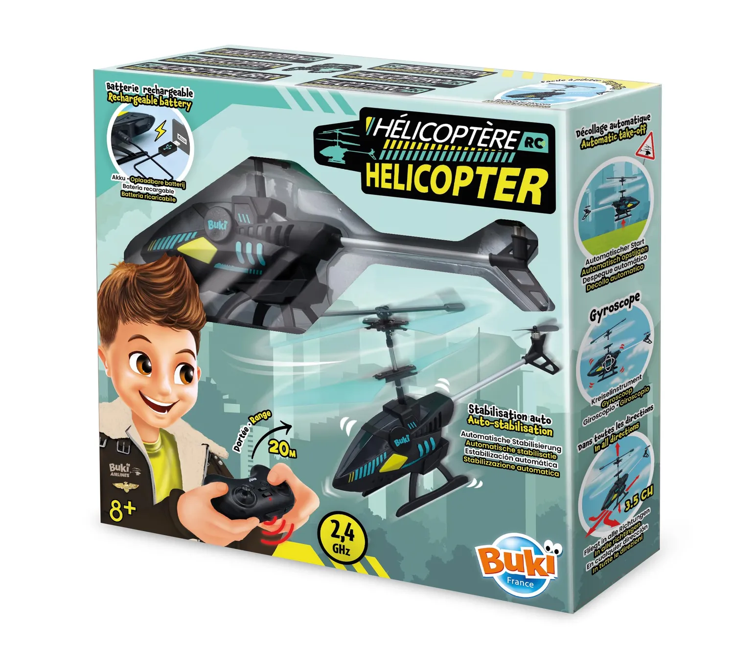 Buki 37295 RC Hubschrauber ferngesteuert 23 cm ab 8 Jahre