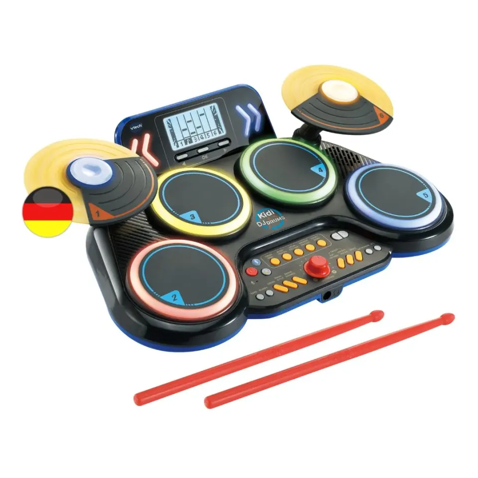 Vtech Kidi DJ Drums Schlagzeug elektronisch mit Bluetooth 6-12 J.