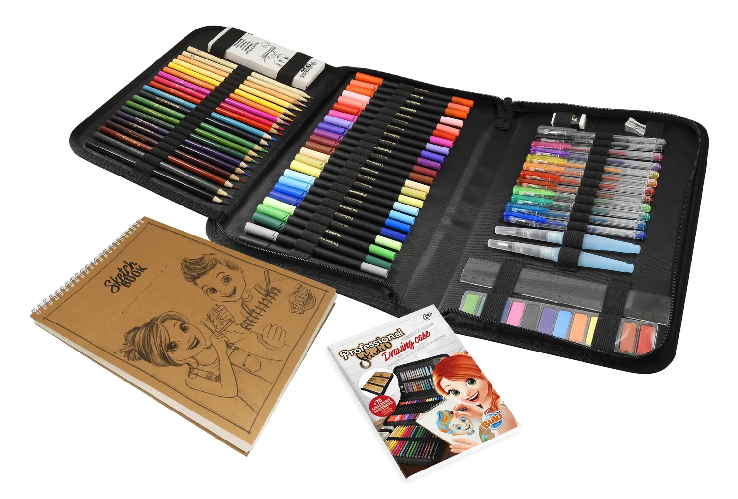 Buki Professional Studio 5436 Mal-Set Malkoffer mit Zeichenblock