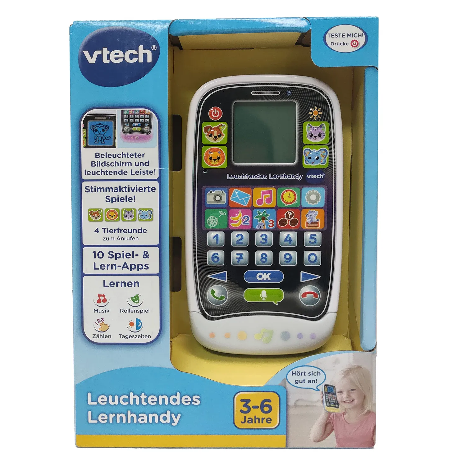 VTech Leuchtendes Lernhandy Spieltelefon 3-6 Jahre