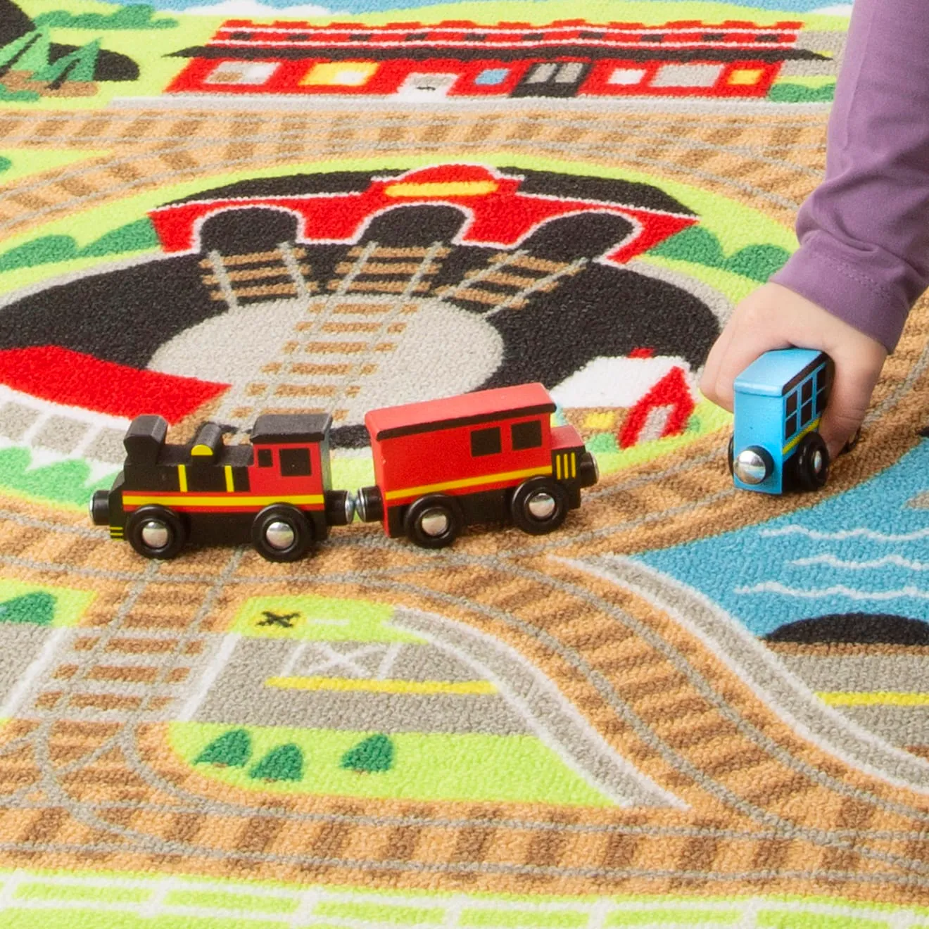 Melissa & Doug Round the Rails Spielteppich Zug