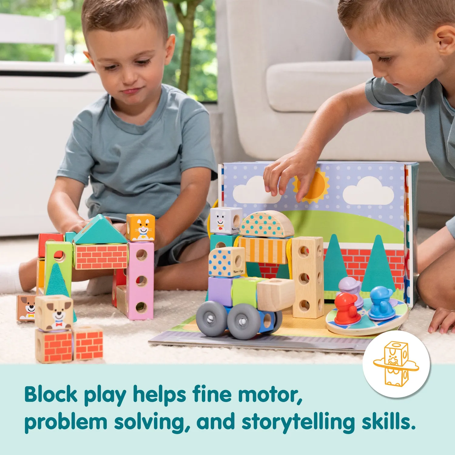 Melissa & Doug Blockables Stadt Bausteine Set 127-teilig