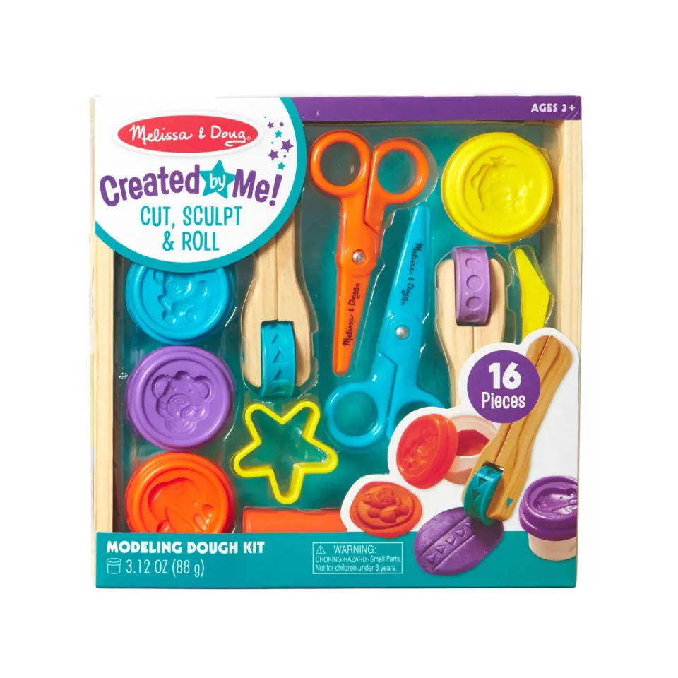 Melissa & Doug Created by Me! Knete Set 4 Farben 8 Tools