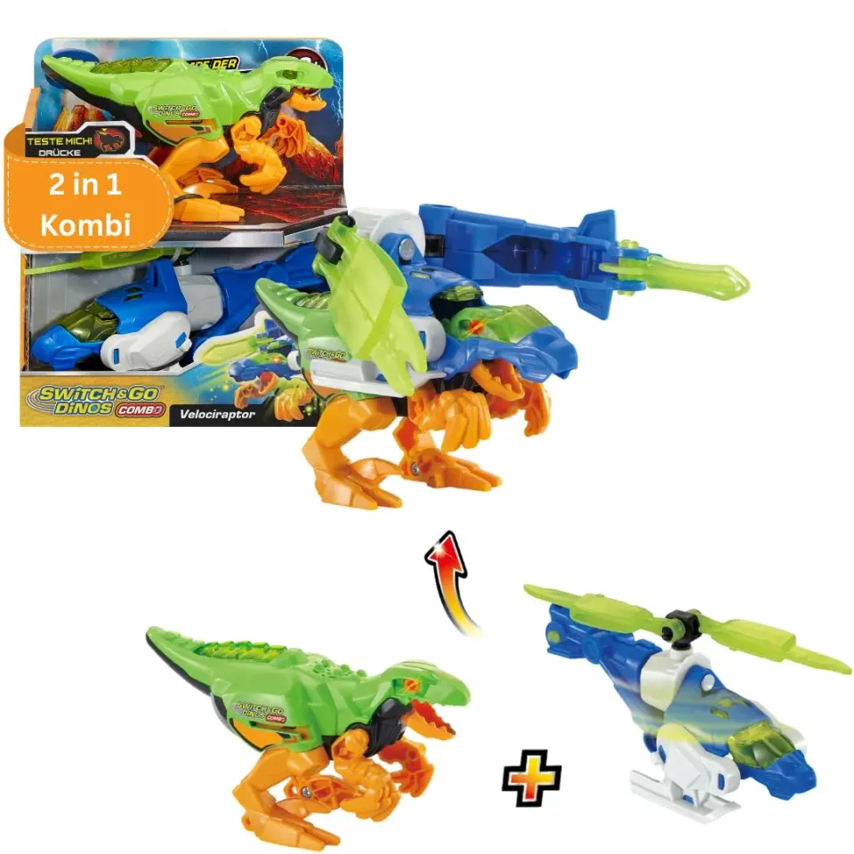 VTech Switch & Go Dinos Velociraptor Helikopter 2-in-1