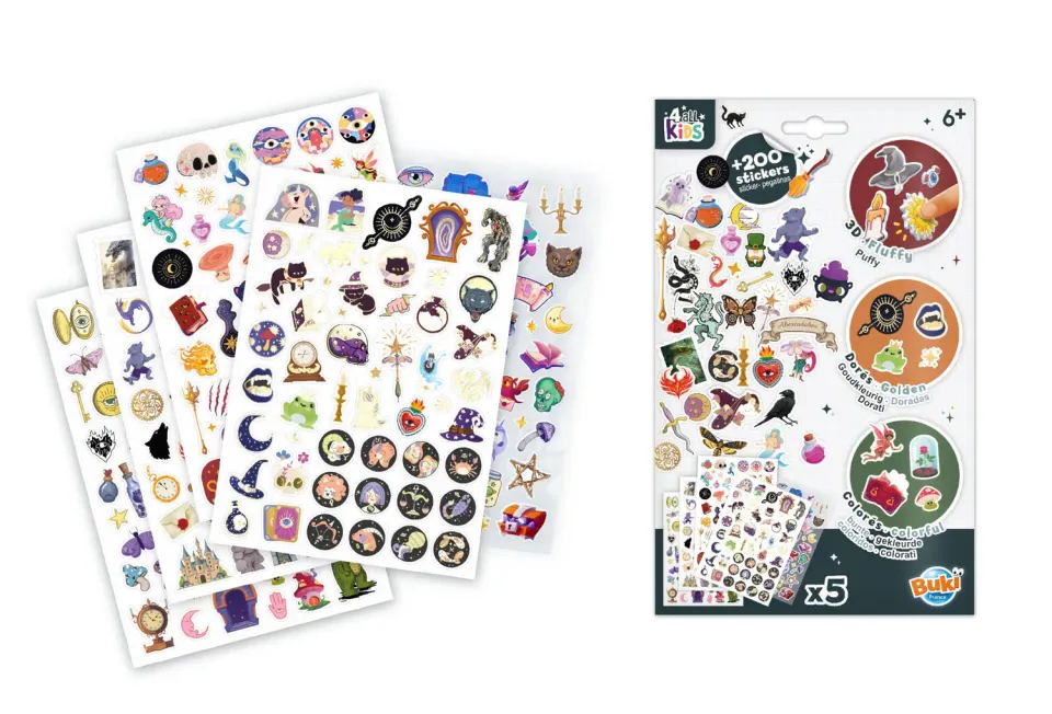 Buki France FK020 Stickertasche 200 Märchen A5 Gold